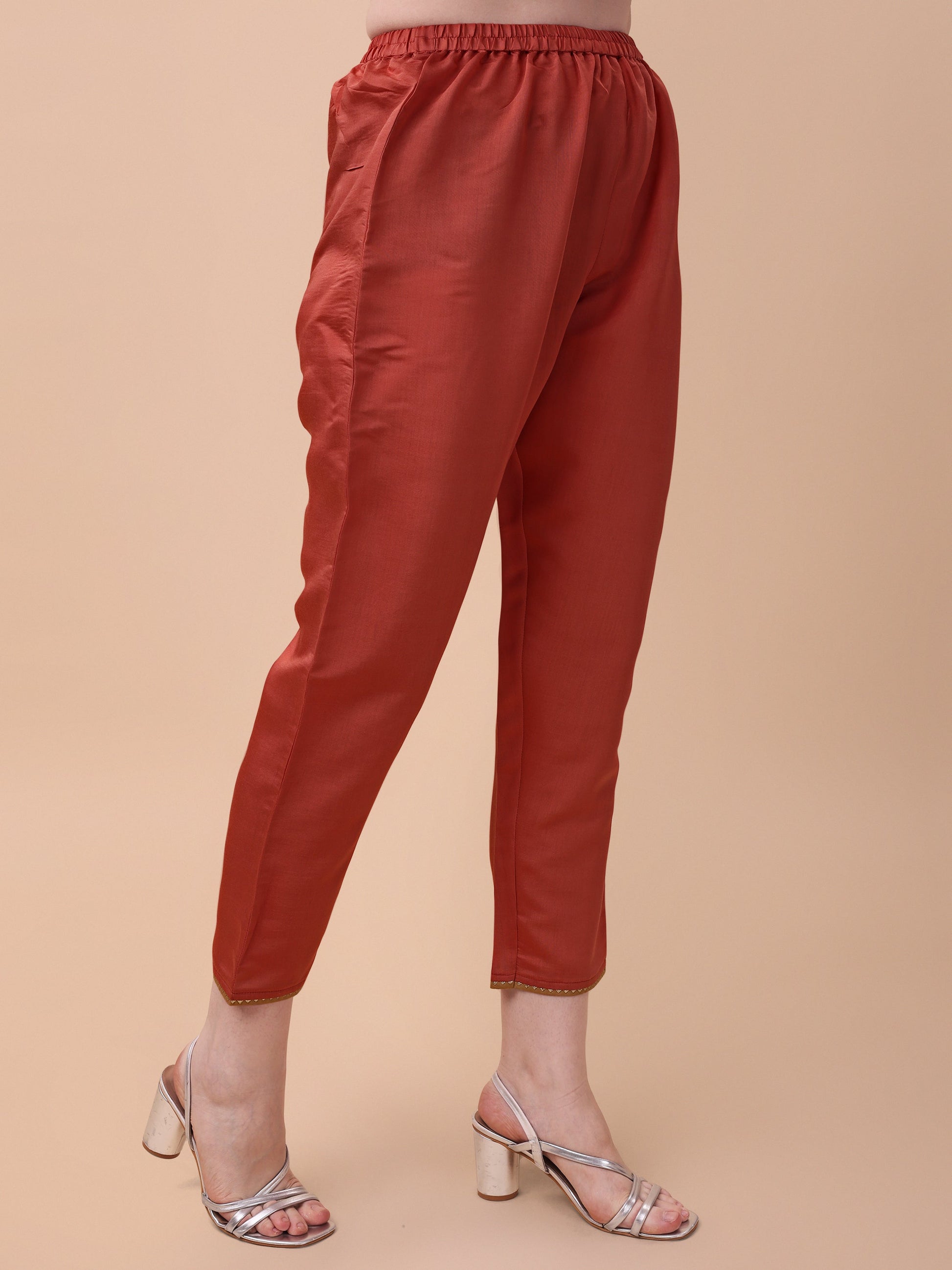 Embroidered Kurta With Pant And Printed Dupatta Set, Multicolor - Hiral Fashion
