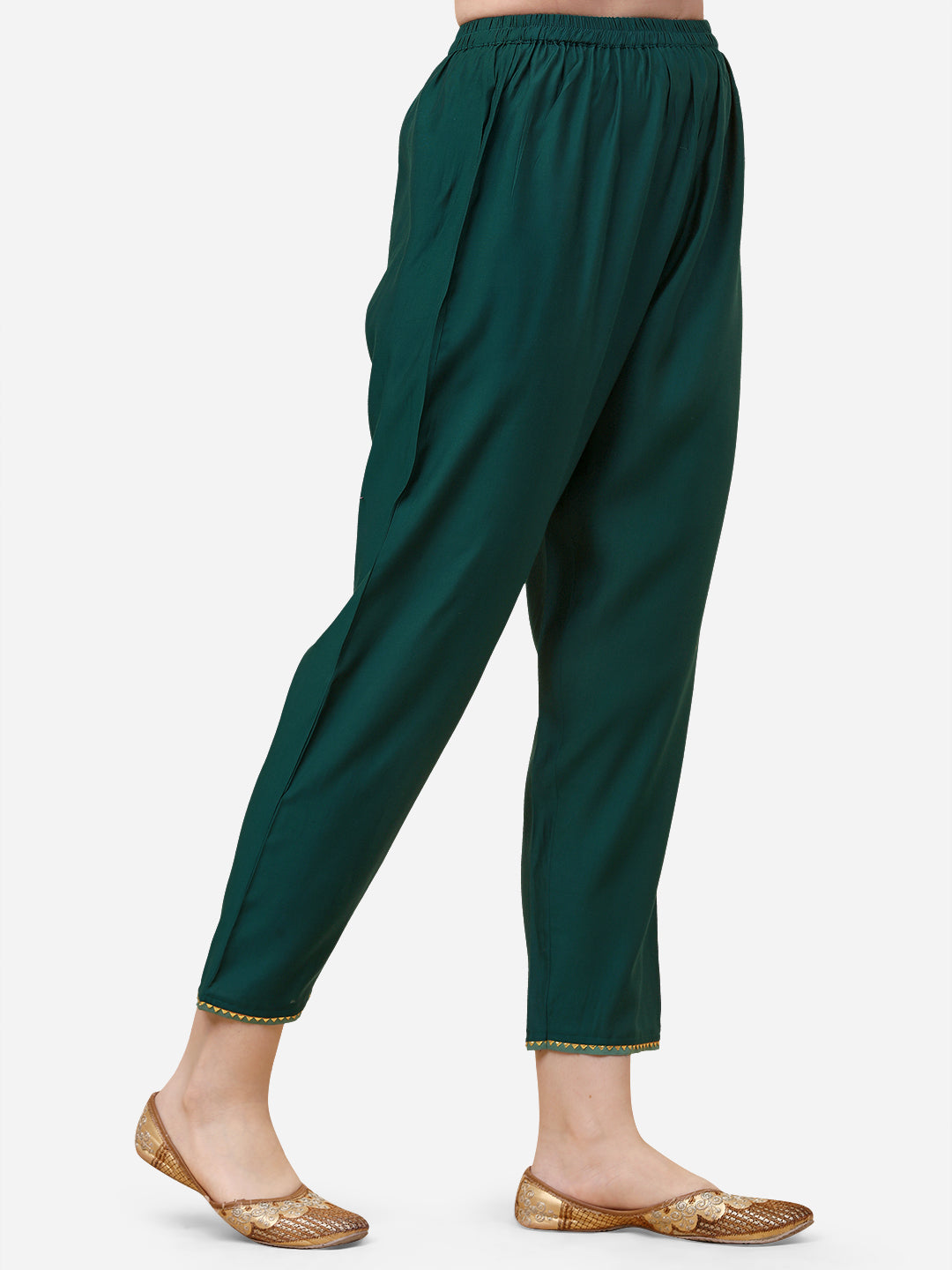 Embroidered Kurta With Pant And Dupatta Set, Multicolor - Hiral Fashion