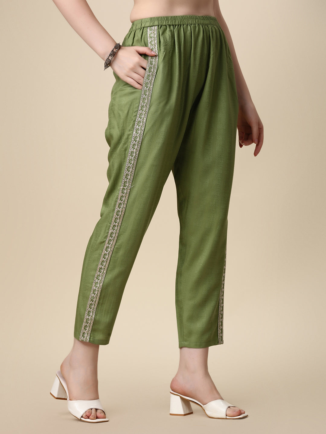 Embroidered Kurta With Pant And Dupatta Set, Multicolor - Hiral Fashion
