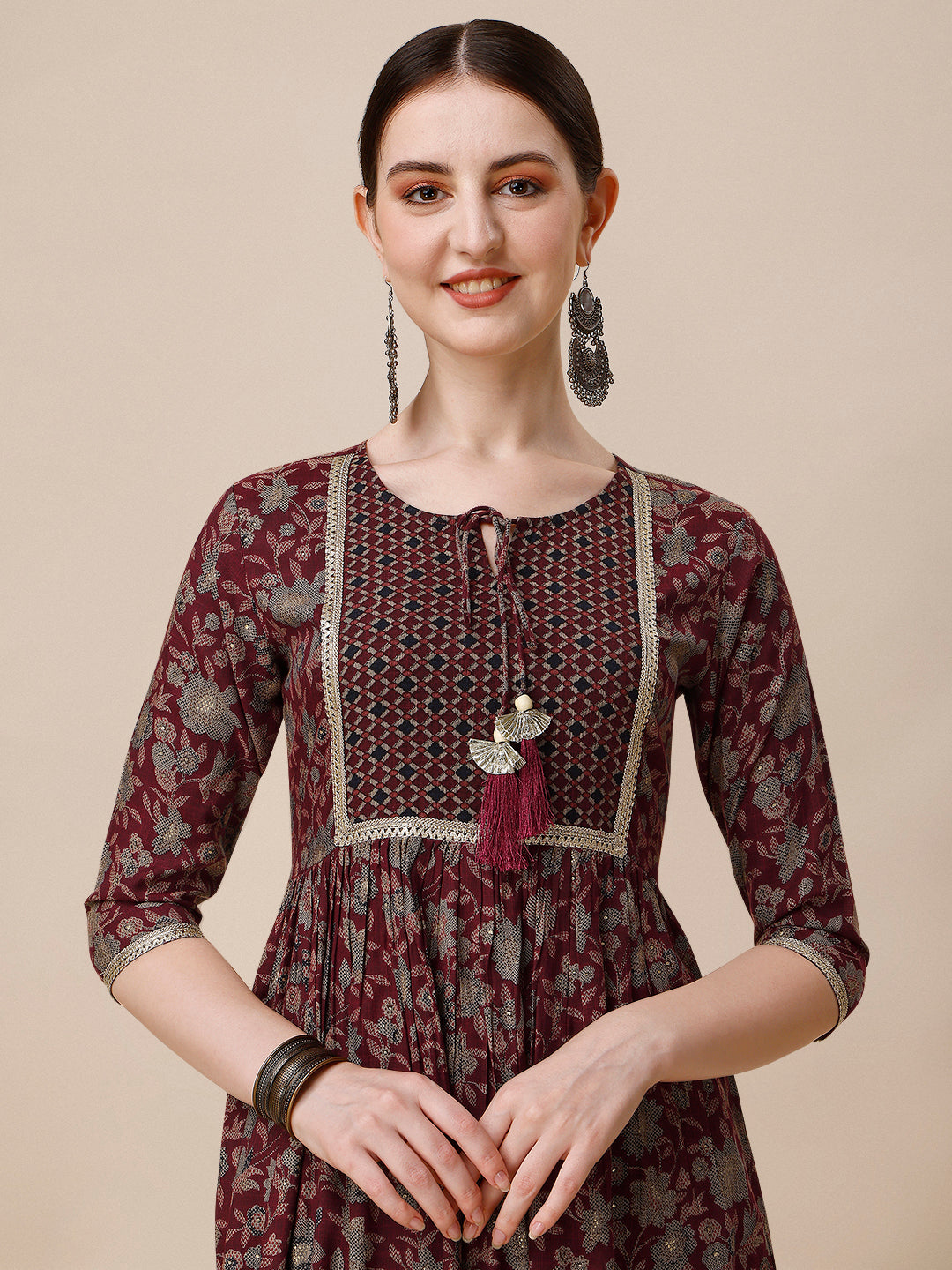 Embroidered Kurta With Pant And Dupatta Set, Multicolor - Hiral Fashion