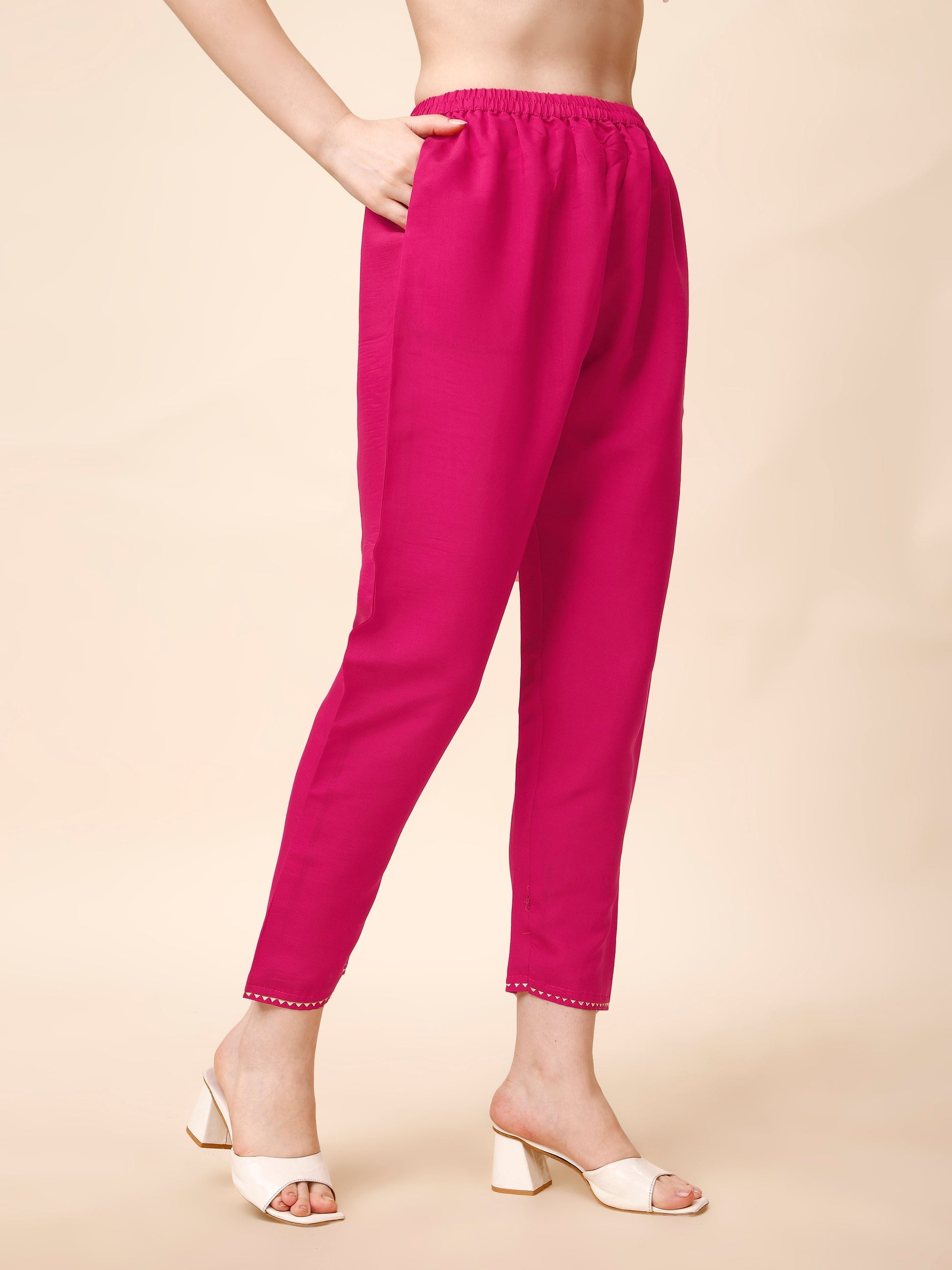 Hand Embroidered Kurta With Pant And Dupatta Set, Multicolor - Hiral Fashion
