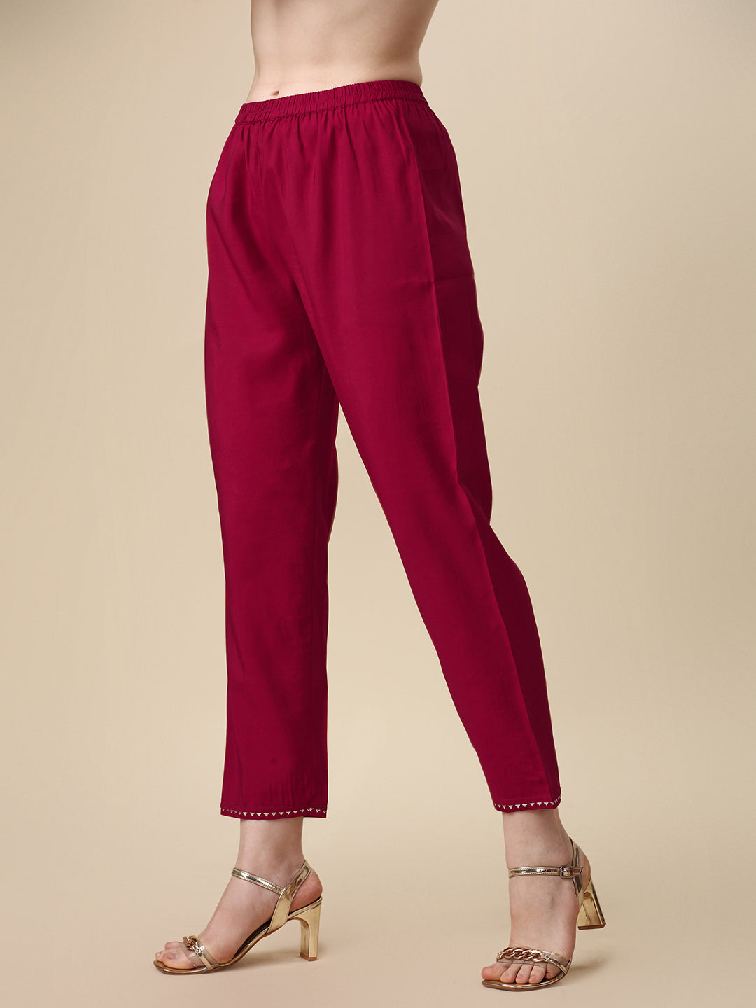Hand Embroidered Kurta With Pant And Dupatta Set, Multicolor - Hiral Fashion