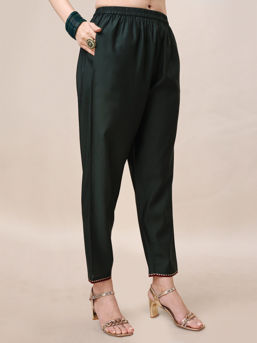Embroidered Kurta With Pant & Dupatta Set, Multicolor - Hiral Fashion