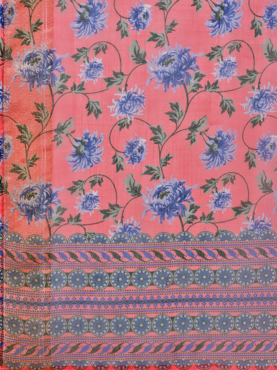 Embroidered Kurta With Pant & Printed Dupatta Set, Multicolor - Hiral Fashion