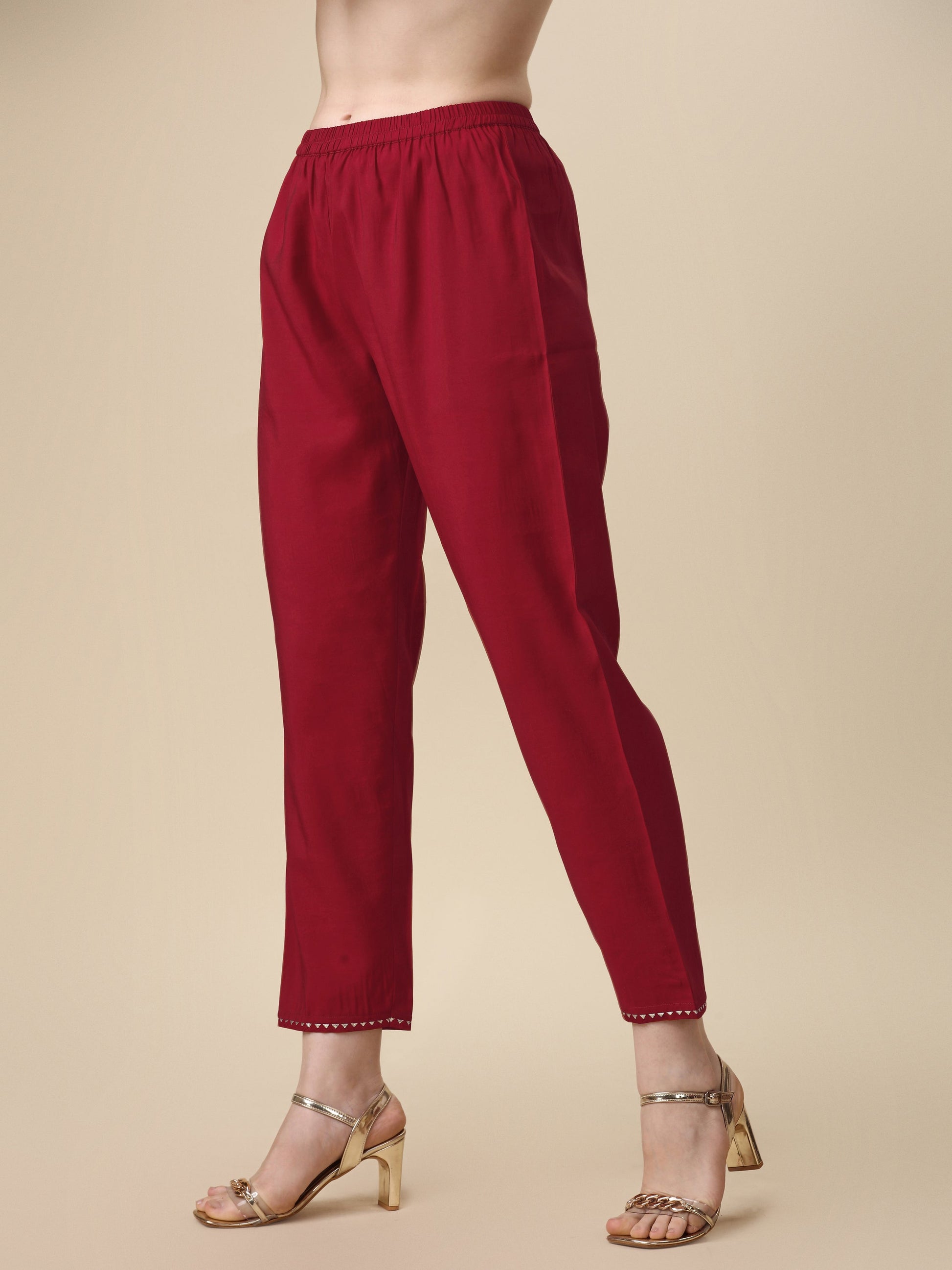 Embroidered Kurta With Pant And Printed Dupatta Set, Multicolor - Hiral Fashion