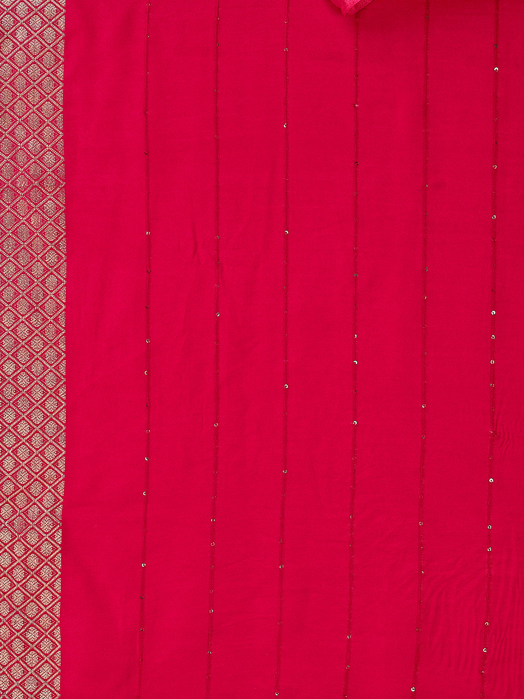 Chanderi Hot Pink Kurta With Pant And Dupatta Set, Multicolor - Hiral Fashion