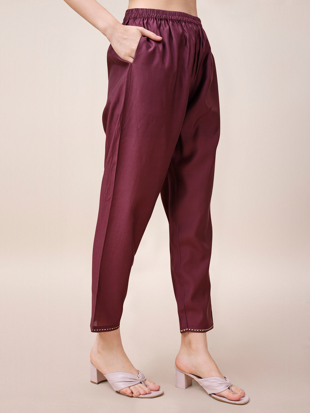 Embroidered Kurta With Pant & Dupatta, Multicolor - Hiral Fashion