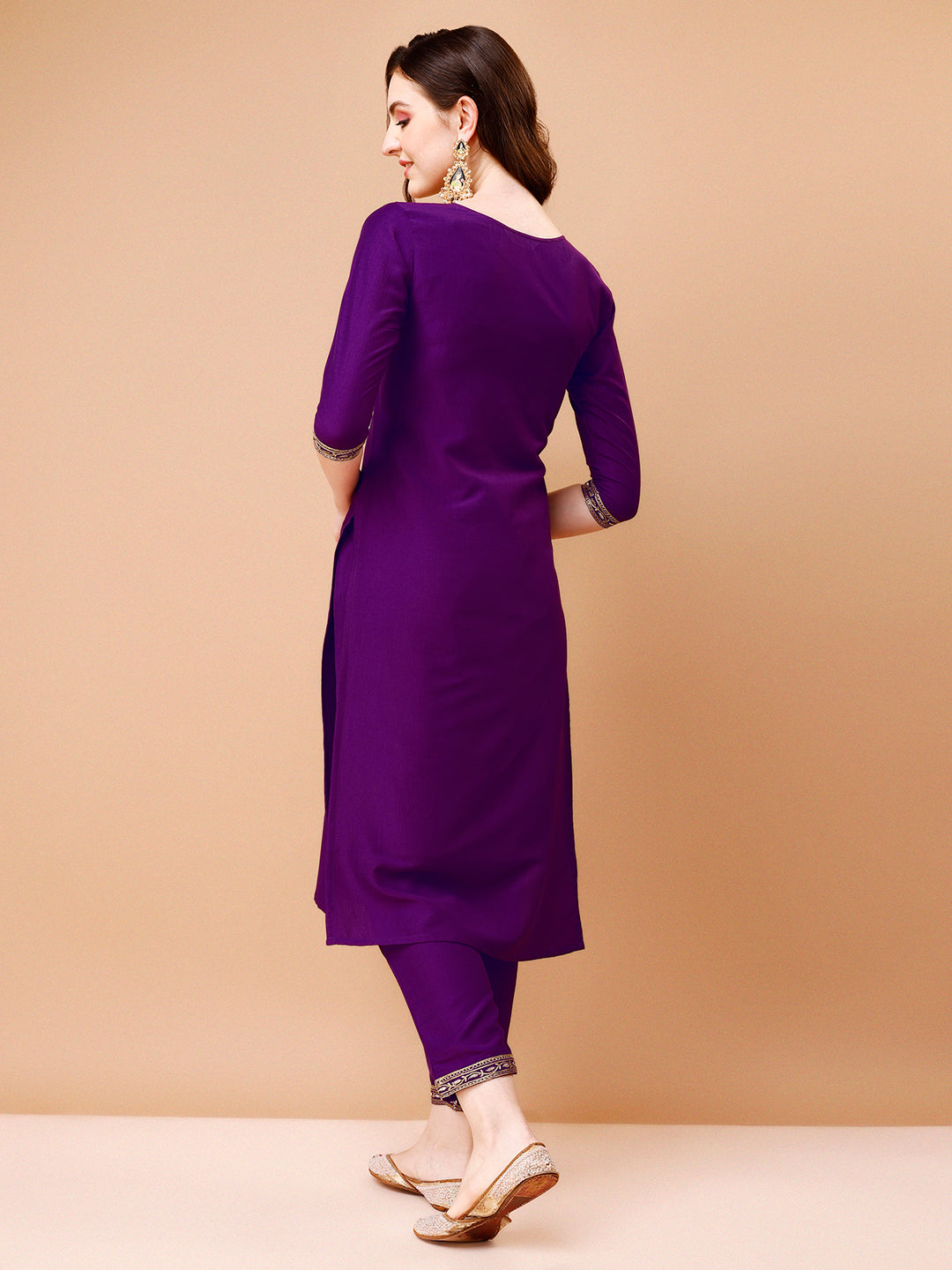 Embroidered Kurta With Pant & Printed Organza Dupatta Premium, Multicolor - Hiral Fashion