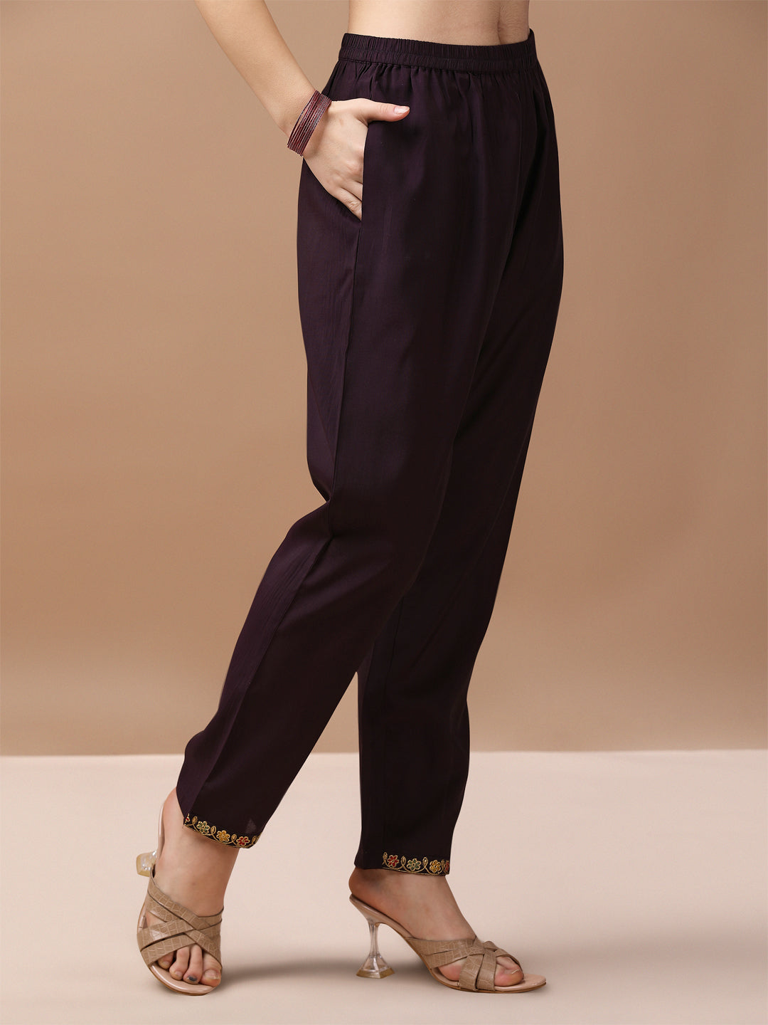 Alia Cut Hand Embroidered Kurta With Pant & Dupatta Premium, Multicolor - Hiral Fashion