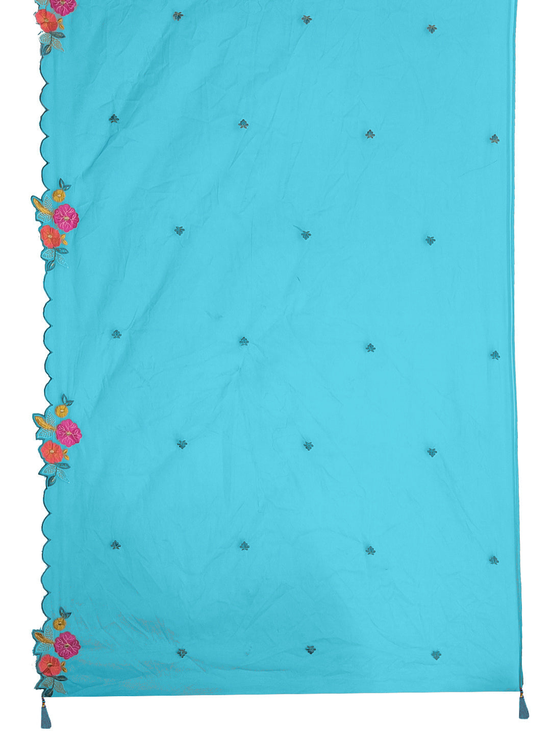 Hand & Machine Embroidered Kurta With Pant & Embroidered Dupatta, Blue - Hiral Fashion