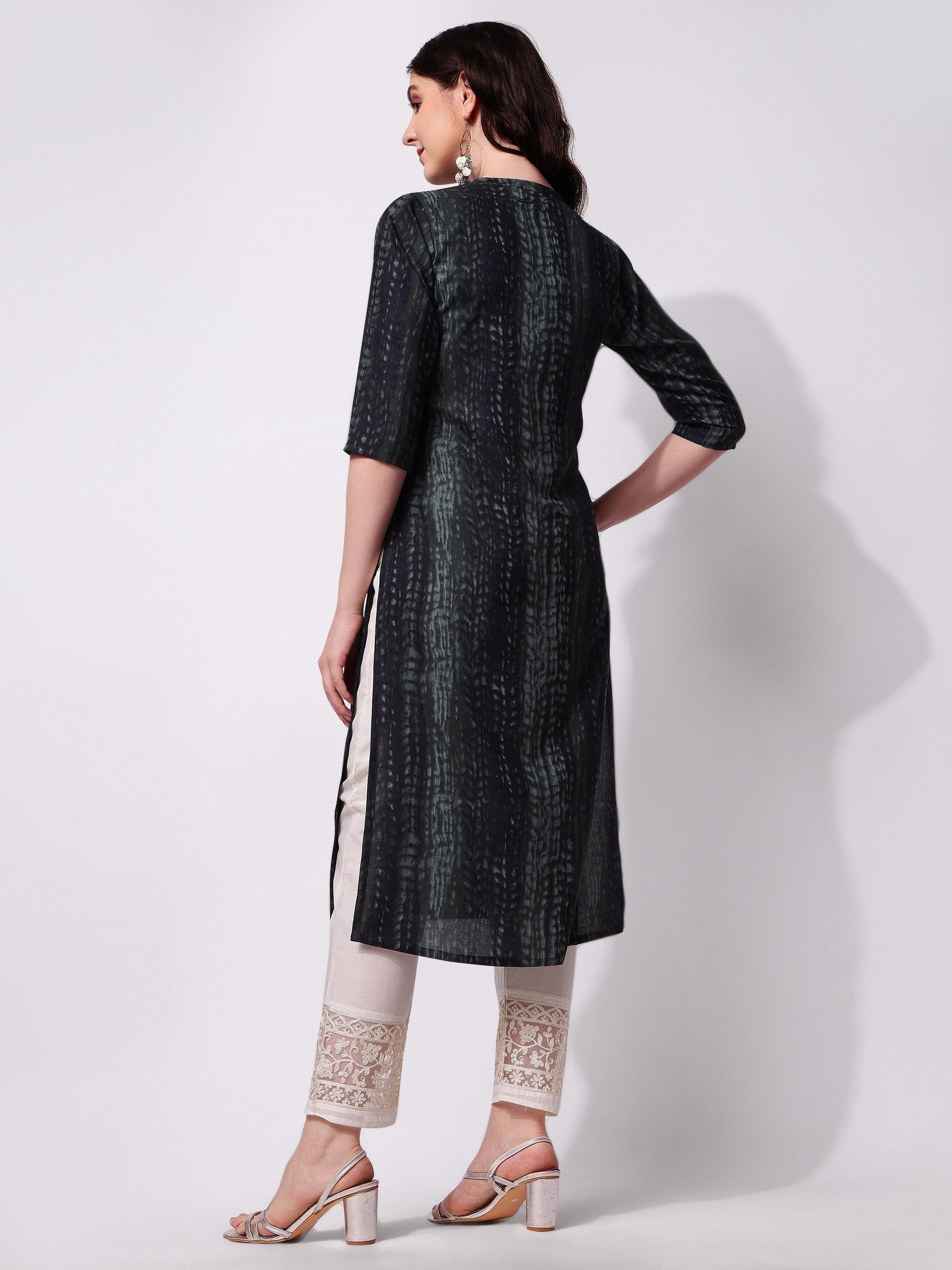 Shibori Printed Casual Wear Kurta, Multicolor - Hiral Fashion