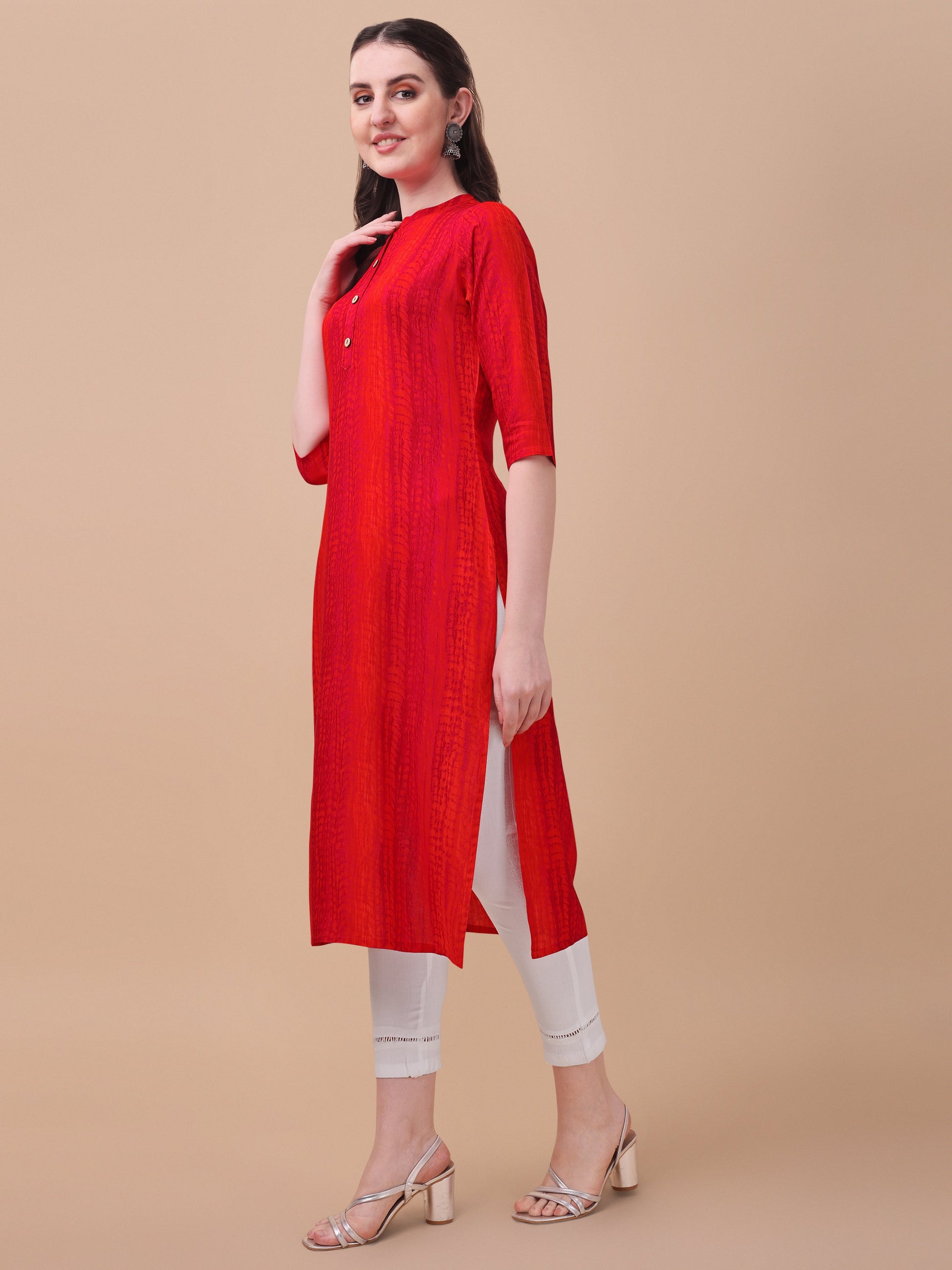 Shibori Printed Casual Wear Kurta, Multicolor - Hiral Fashion