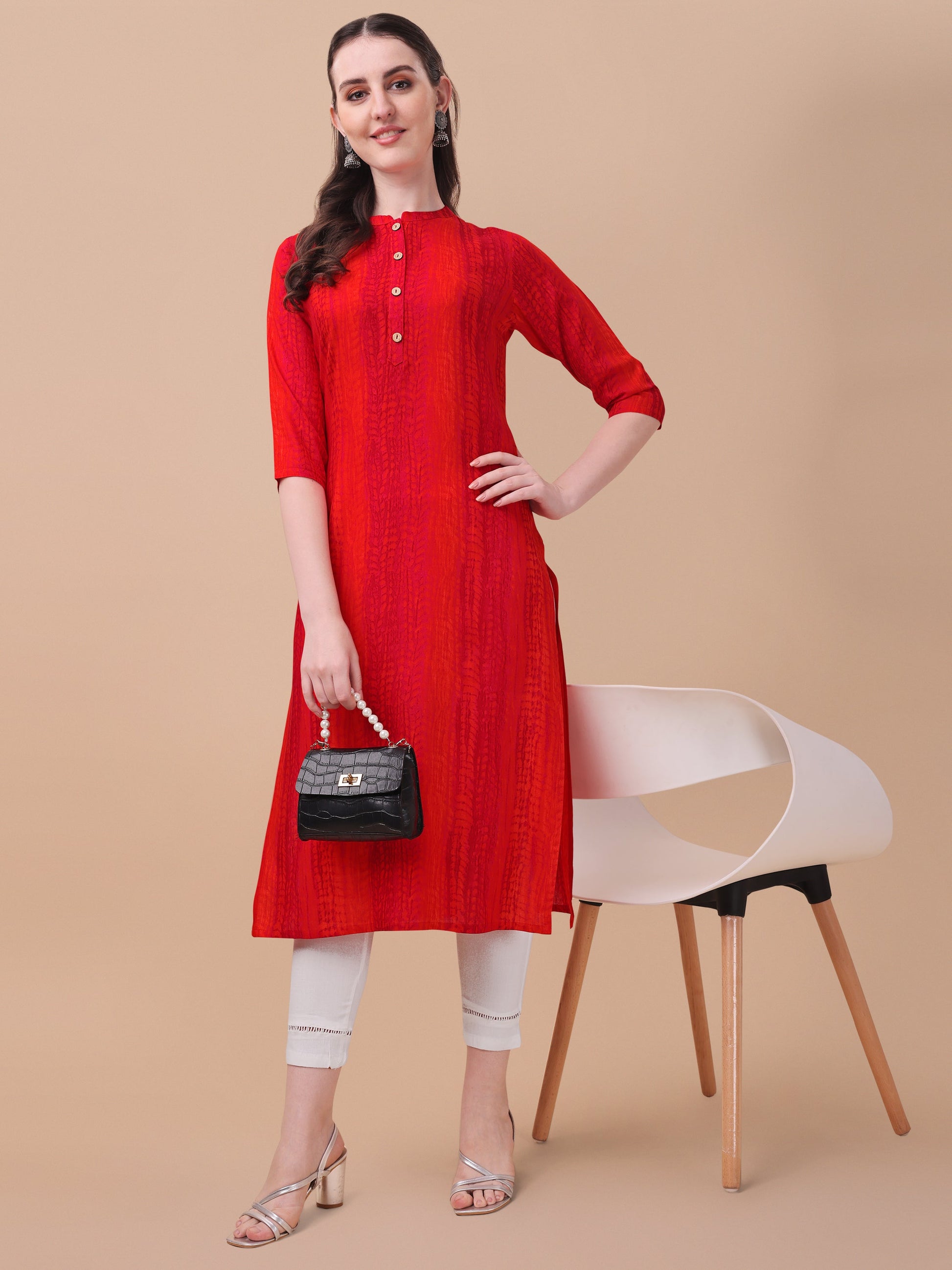 Shibori Printed Casual Wear Kurta, Multicolor - Hiral Fashion