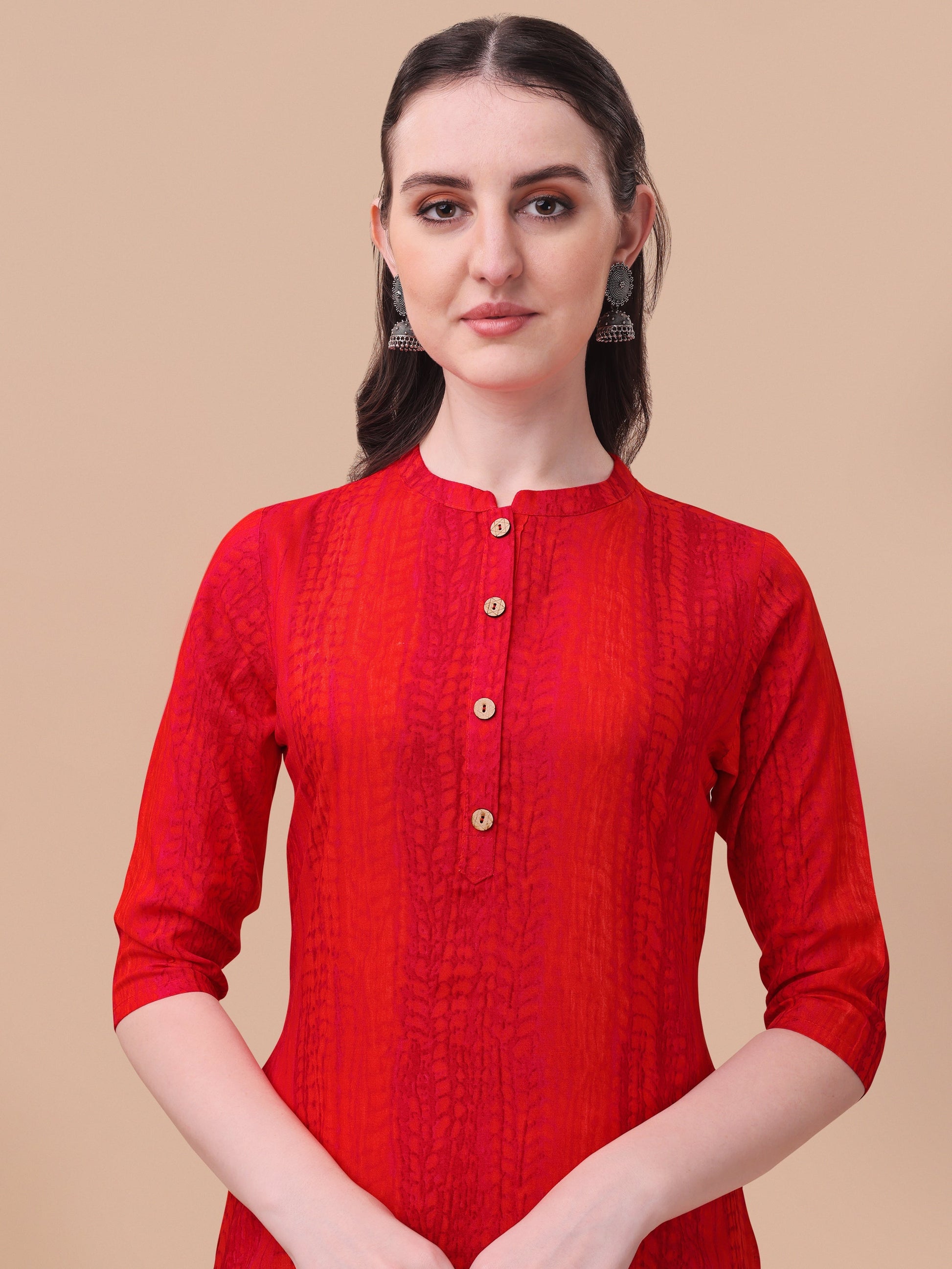 Shibori Printed Front Buttoned Kurta, Multicolor - Hiral Fashion