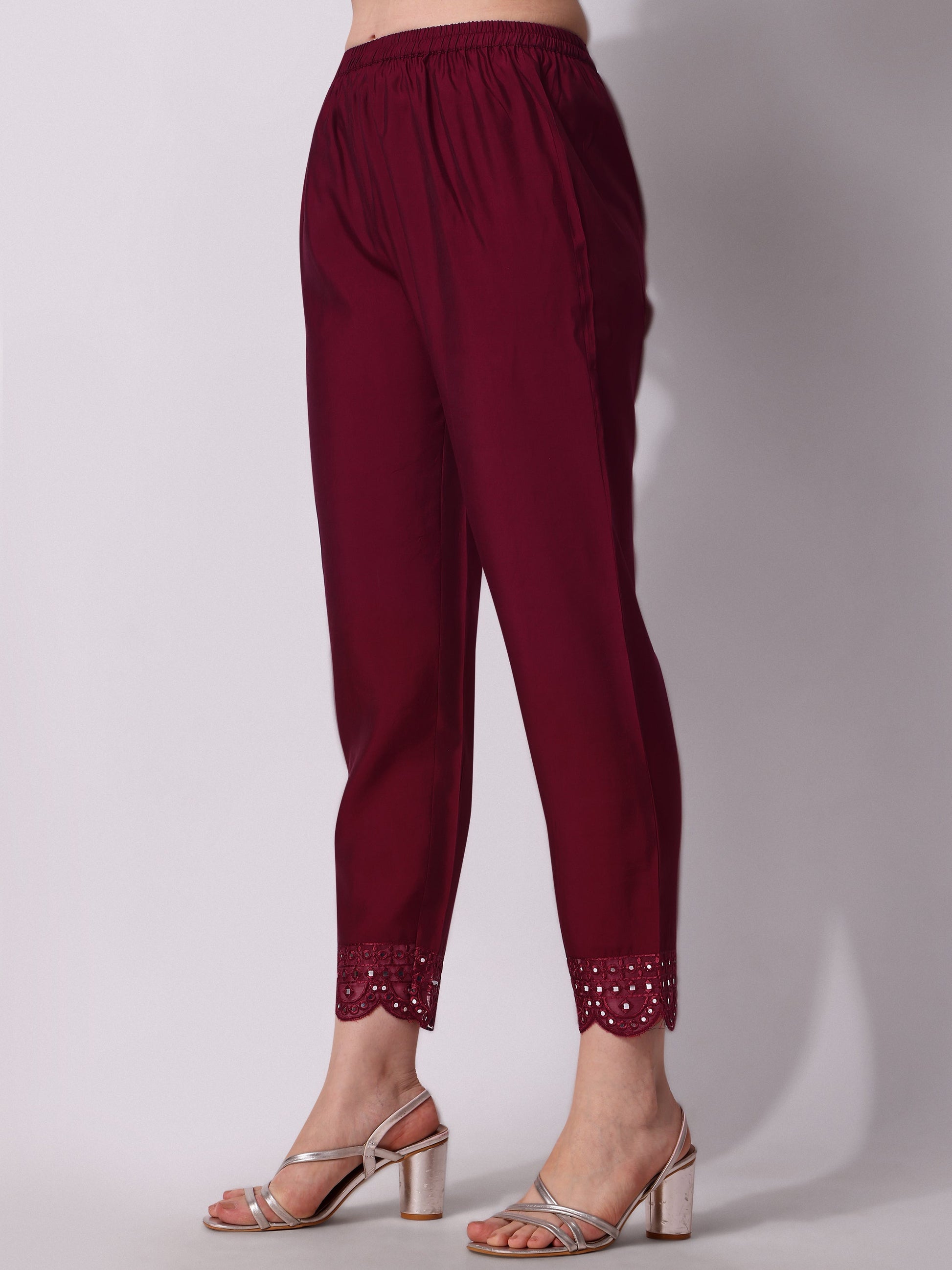 Mirror Embroidered Kurta Pant & Dupatta Set, Multicolor - Hiral Fashion