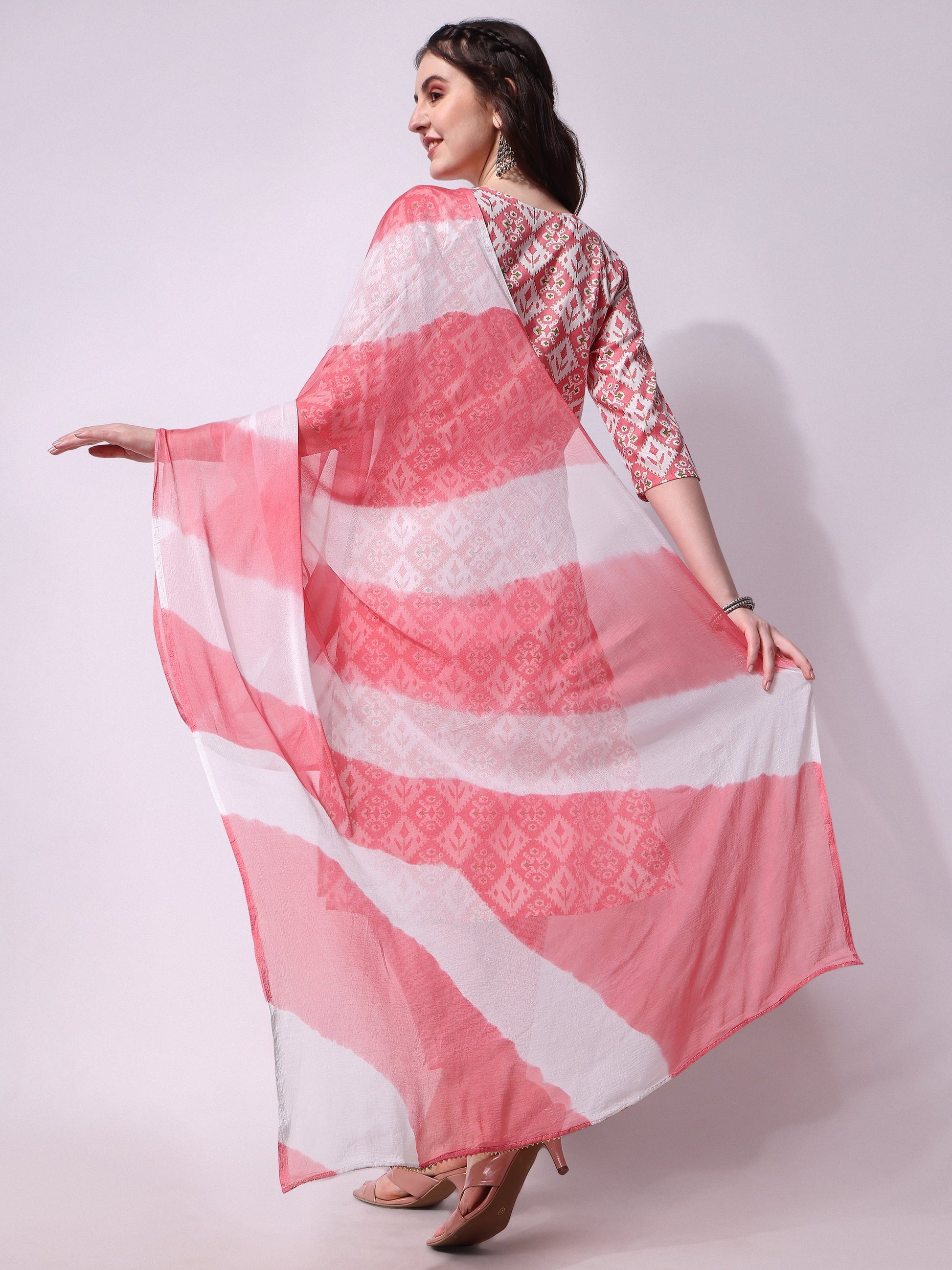 Printed Kurta With Pant & Printed Dupatta Set, Multicolor - Hiral Fashion