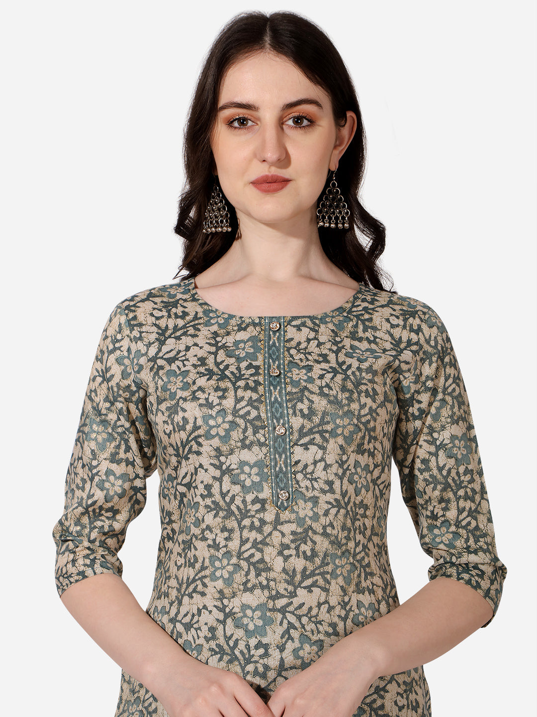 Floral Printed Kurta With Pant And Dupatta Set, Multicolor - Hiral Fashion