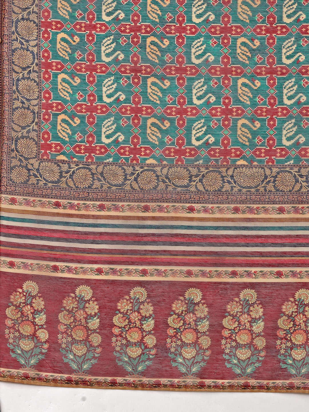 Printed & Hand Embroidered Kurta With Pant And Printed Dupatta Set, Multicolor - Hiral Fashion