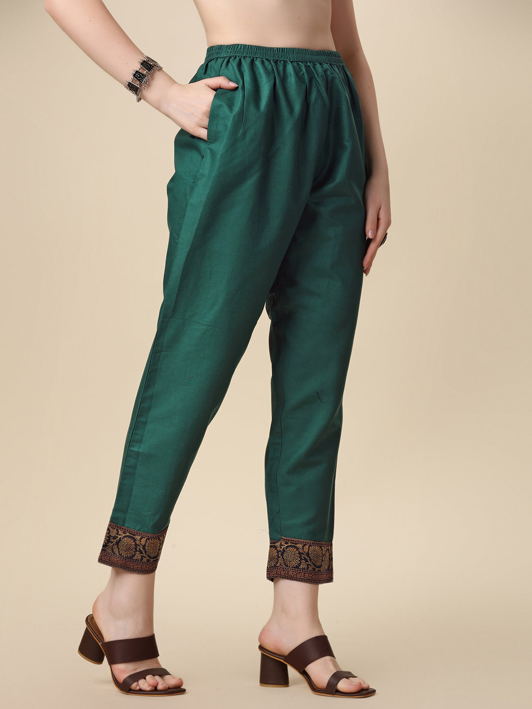 Printed & Hand Embroidered Kurta With Pant And Printed Dupatta Set, Multicolor - Hiral Fashion