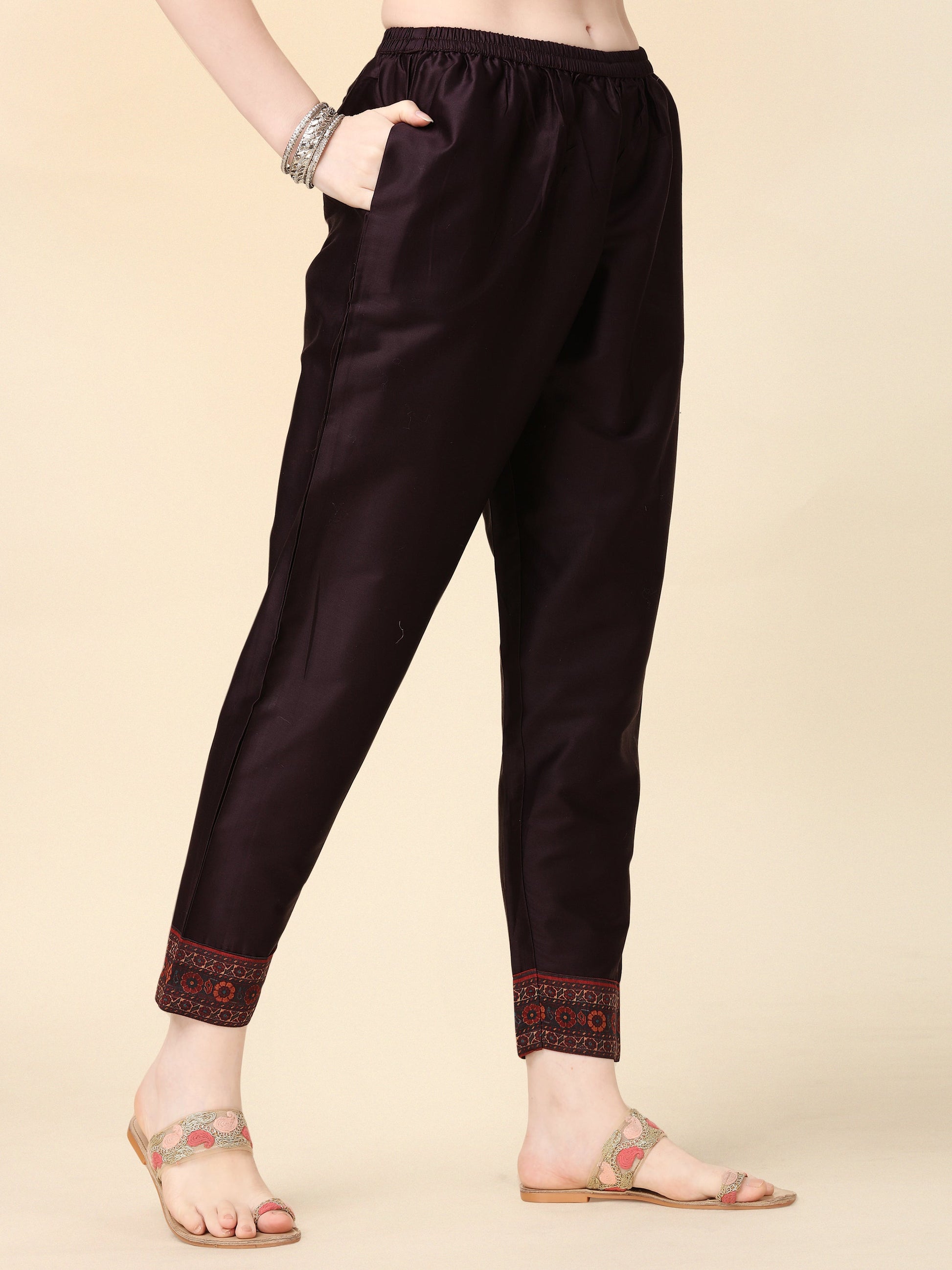 Hand Embroidered Kurta With Pant And Dupatta Set, Multicolor - Hiral Fashion