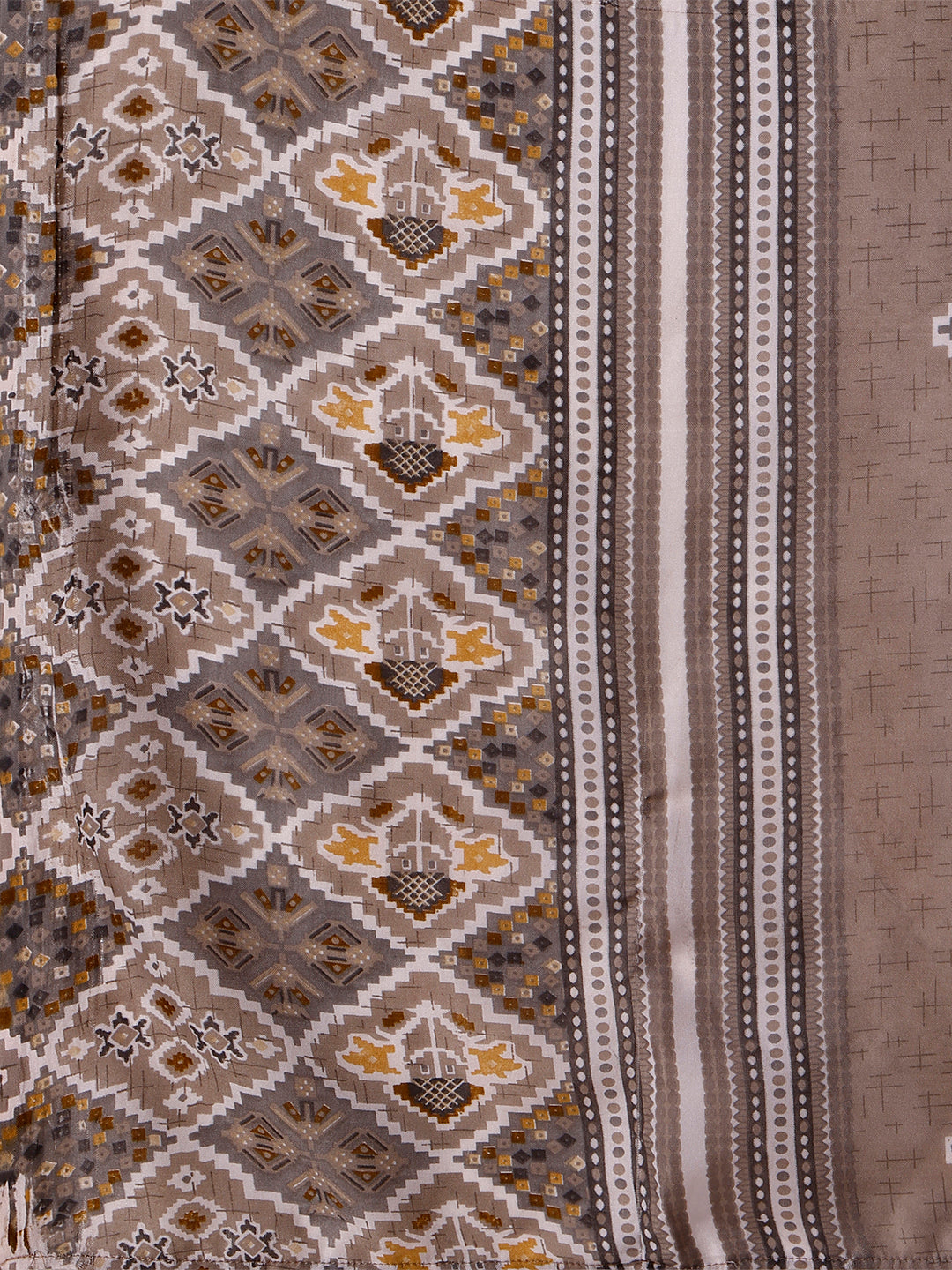 Printed Brown Kurta Pant & Dupatta Set, Multicolor - Hiral Fashion