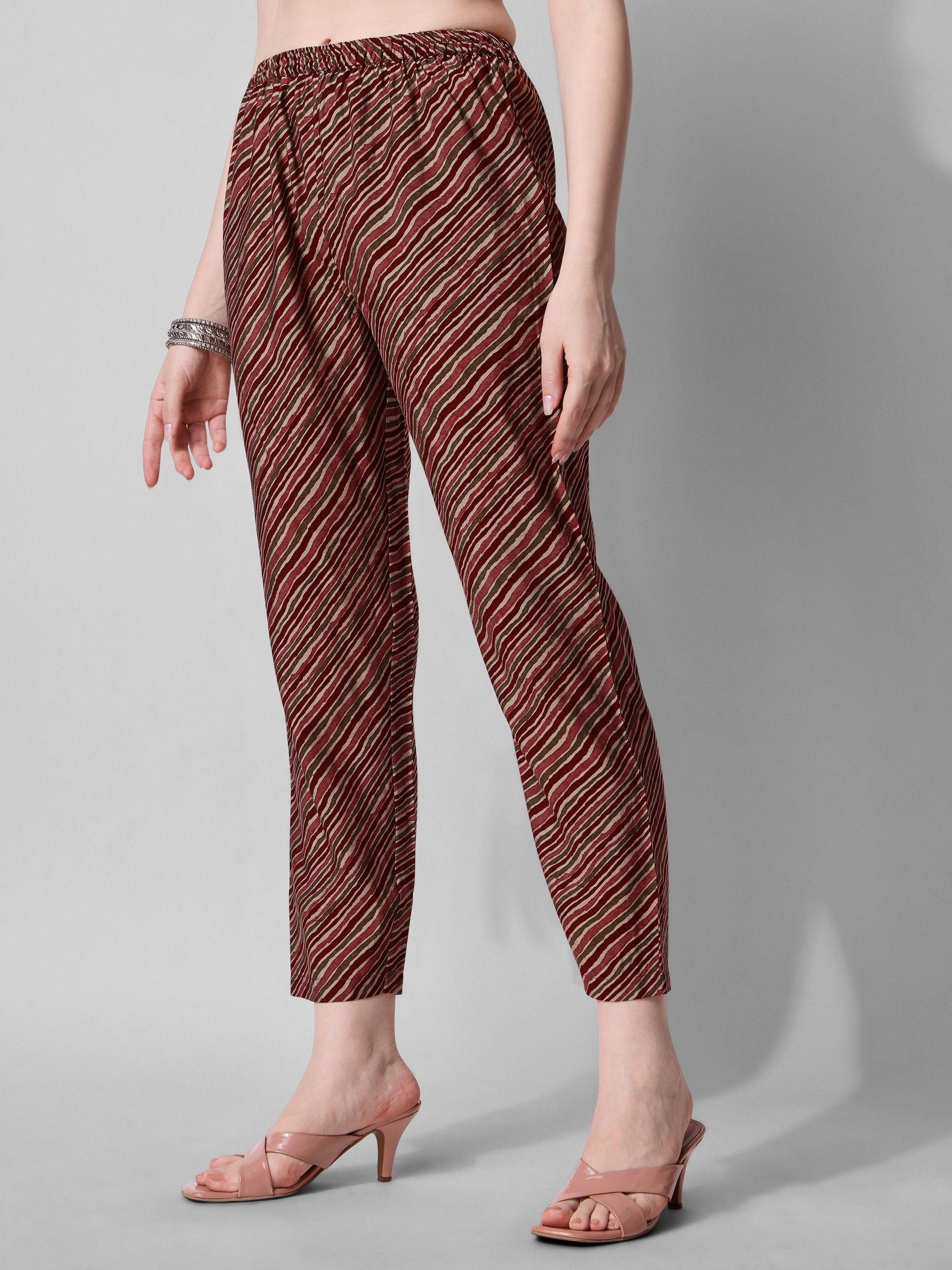 Printed Kurta With Pant And Dupatta Set, Multicolor - Hiral Fashion
