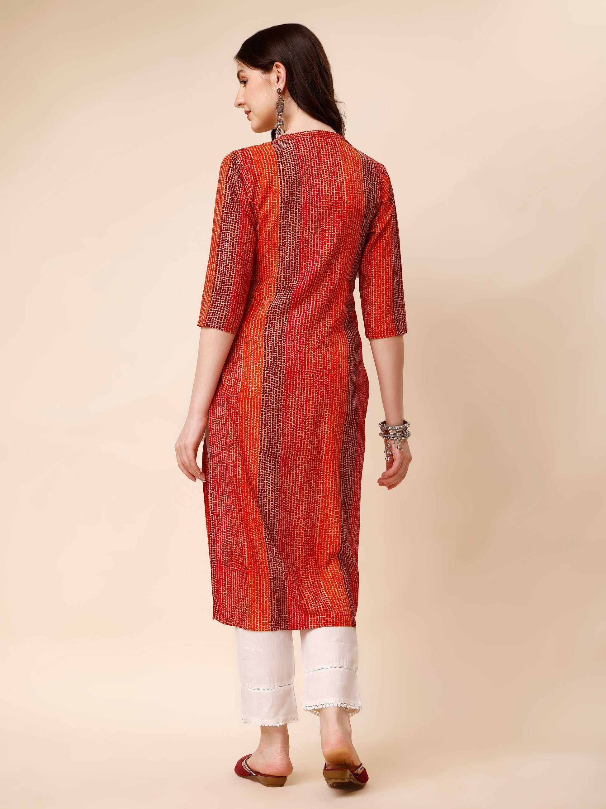 Shibori Printed Front Buttoned Casual Wear Kurta, Multicolor - Hiral Fashion