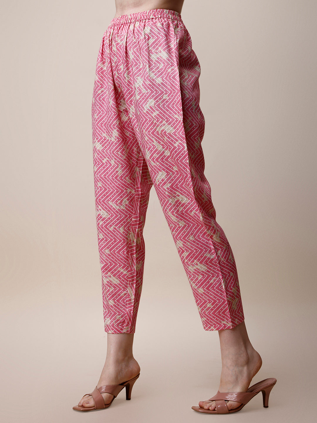 Printed Kurta With Pant And Dupatta Set, Multicolor - Hiral Fashion