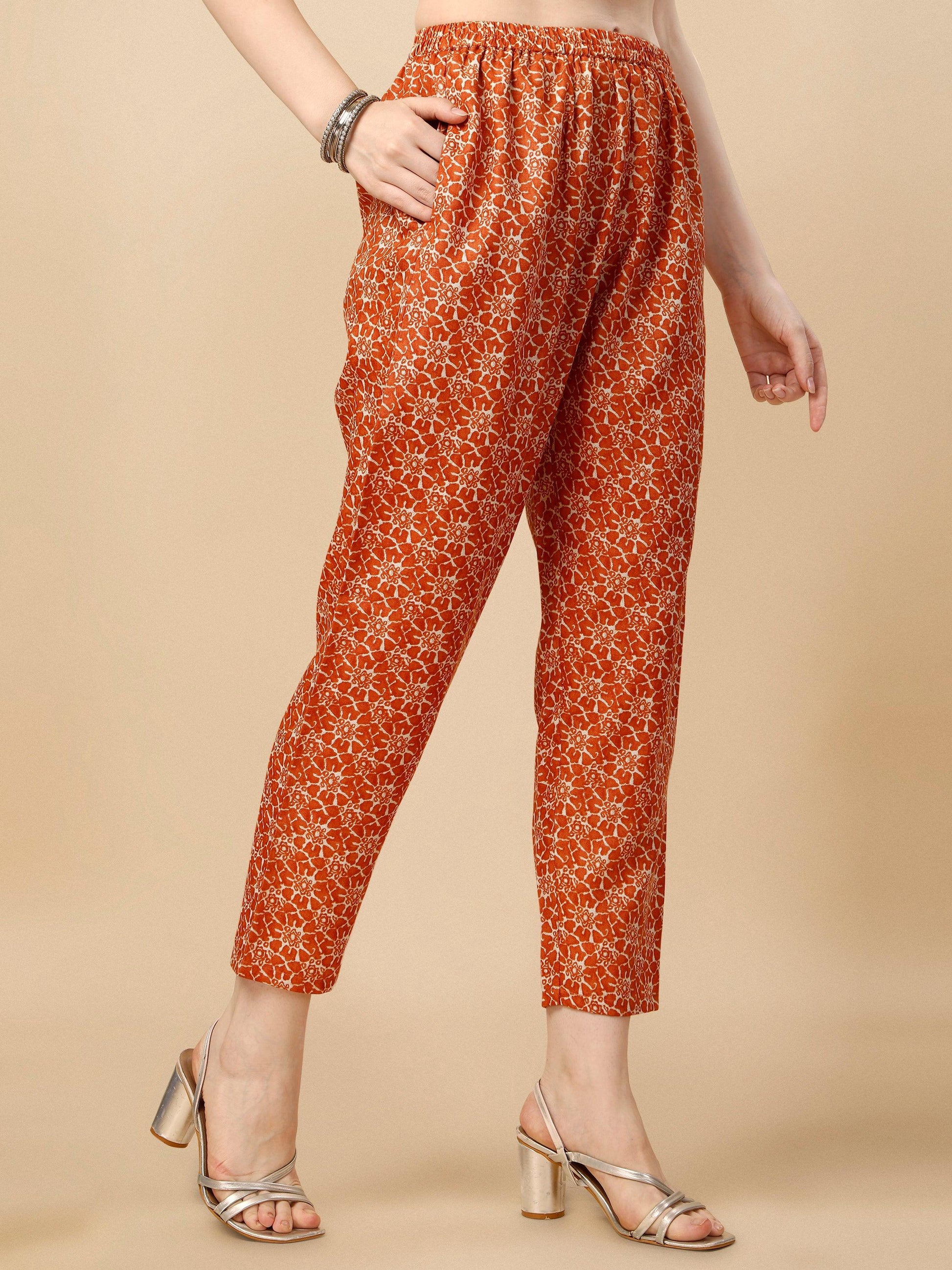 Printed Kurta With Pant And Dupatta Set, Multicolor - Hiral Fashion