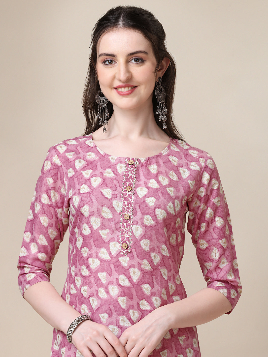 Printed Kurta With Pant And Dupatta Set, Multicolor - Hiral Fashion