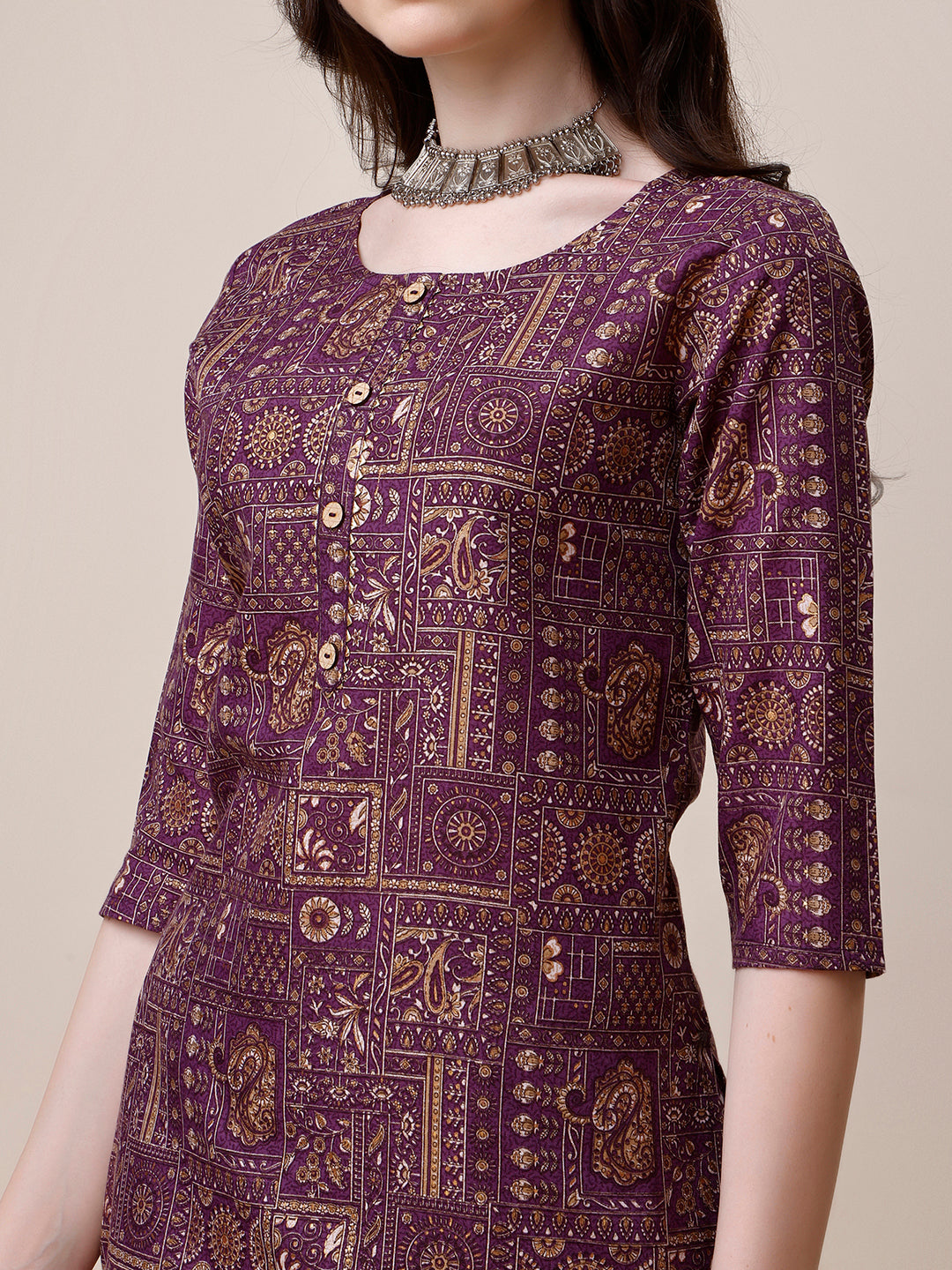 Cotton Printed Kurta With Pant And Printed Dupatta Set, Multicolor - Hiral Fashion