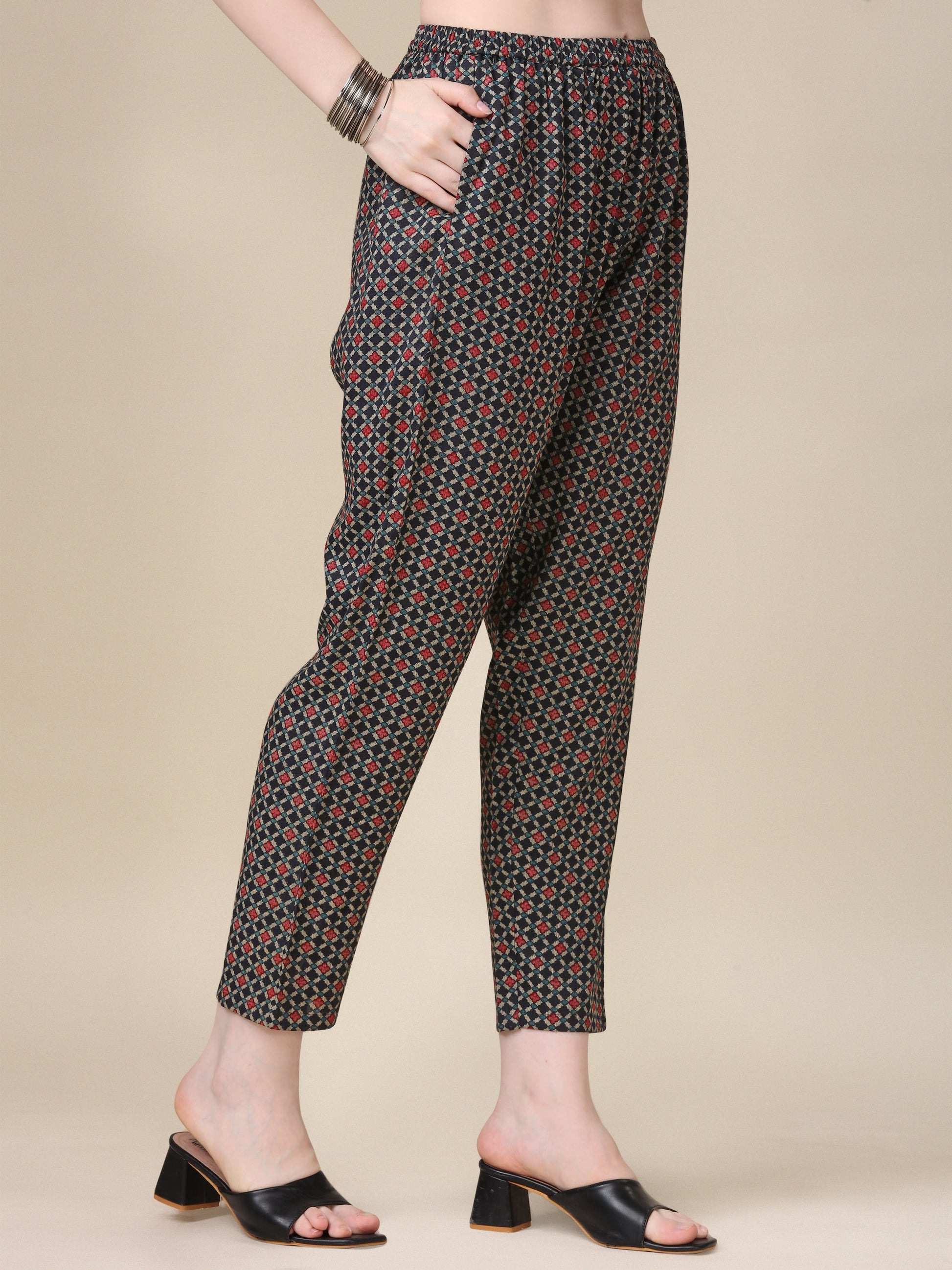 Printed Kurta With Pant & Dupatta Set, Multicolor - Hiral Fashion