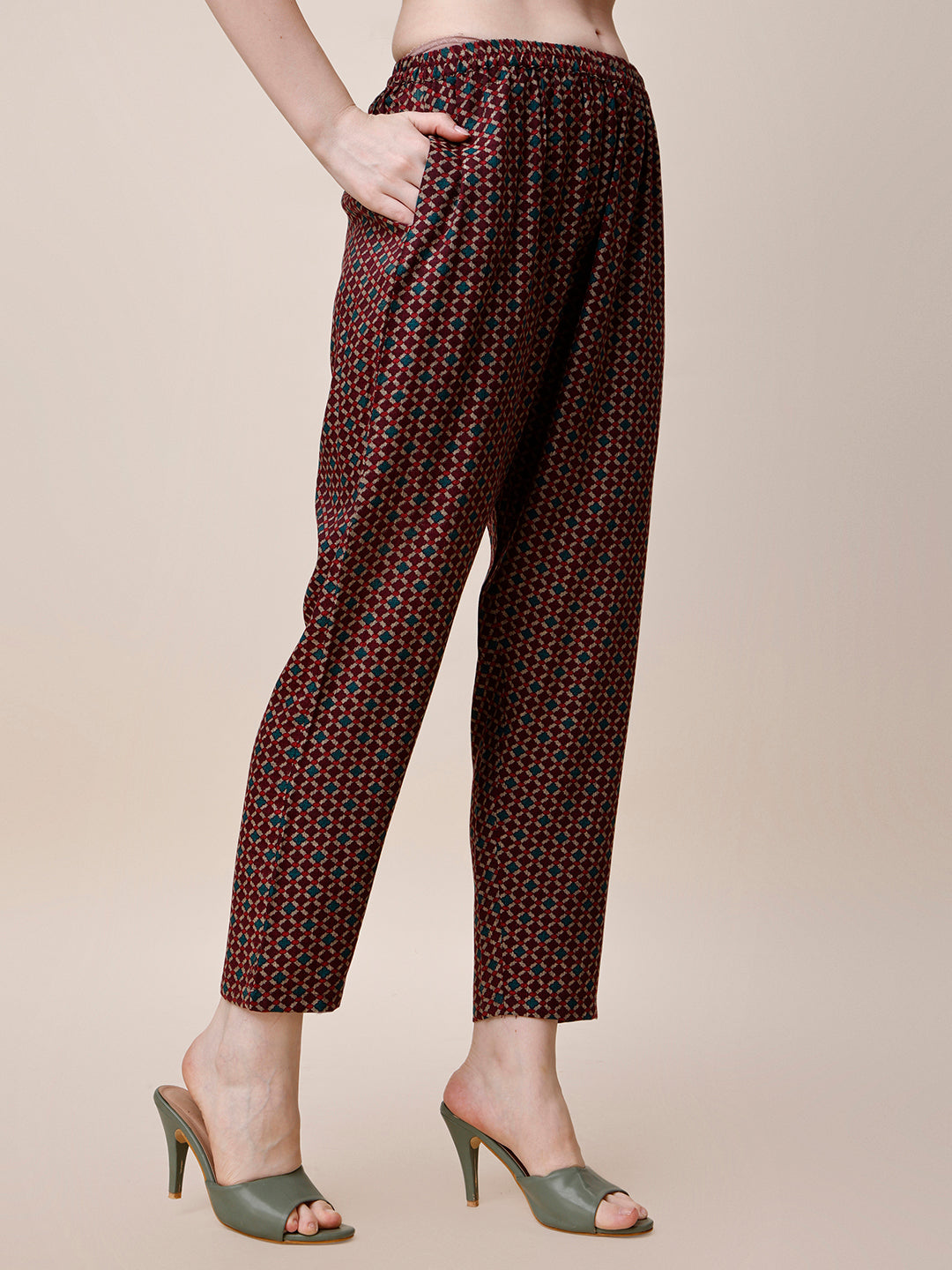 Printed Kurta With Pant & Dupatta Set, Multicolor - Hiral Fashion