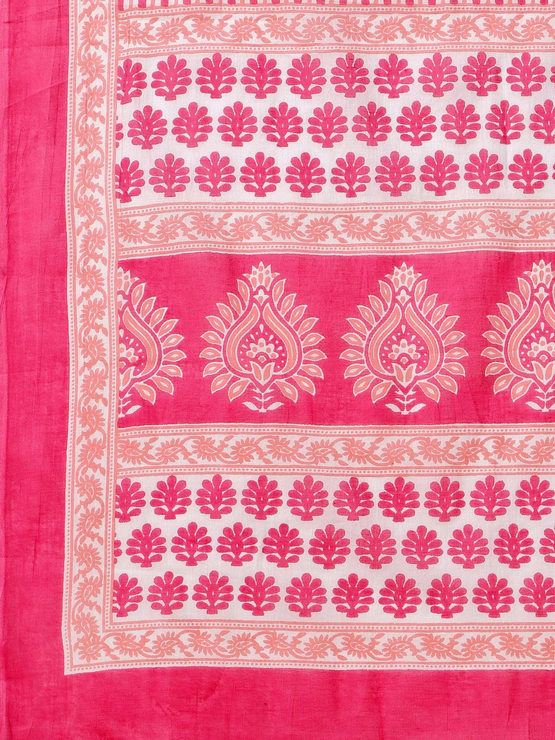 Printed A-Line Kurta With Pant And Dupatta Set, Multicolor - Hiral Fashion
