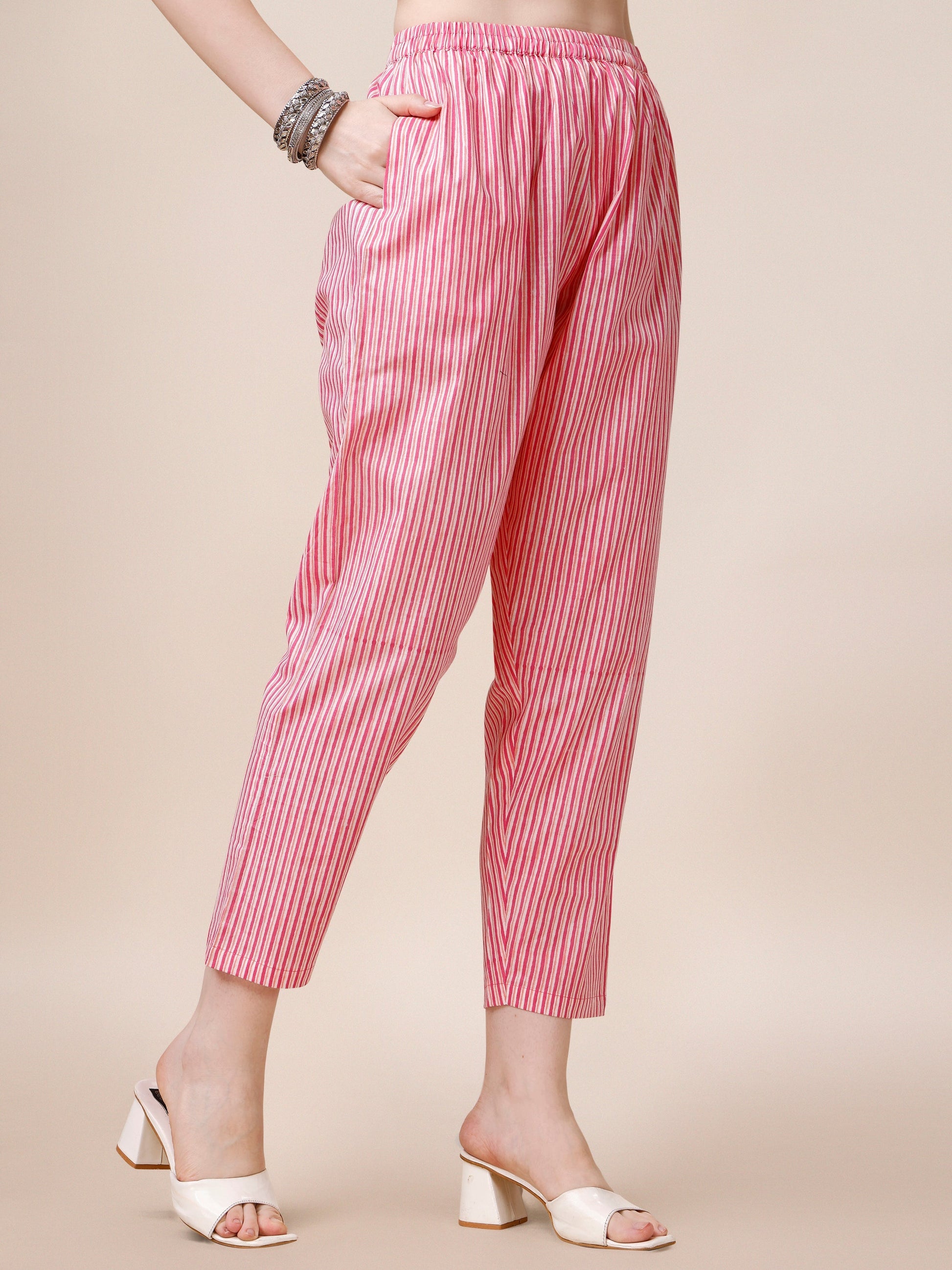Printed A-Line Kurta With Pant And Dupatta Set, Multicolor - Hiral Fashion
