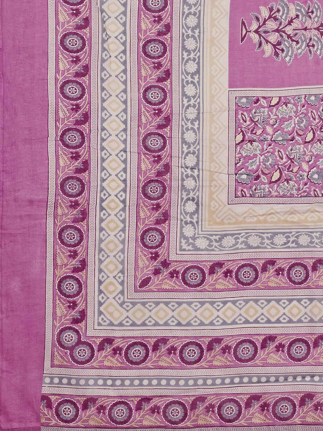 Printed & Embroidered Kurta With Pant & Dupatta Set, Multicolor - Hiral Fashion