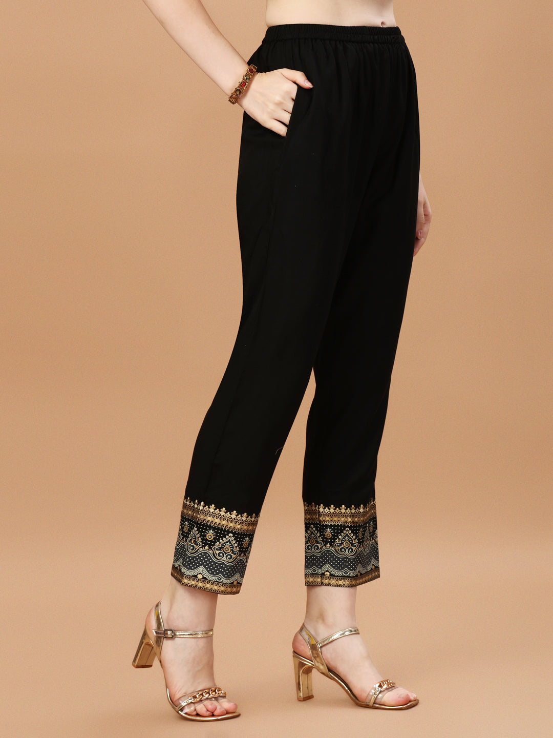 Nyra Cut Foil Printed & Hand Embroidered Kurta With Pant & Dupatta, Multicolor - Hiral Fashion