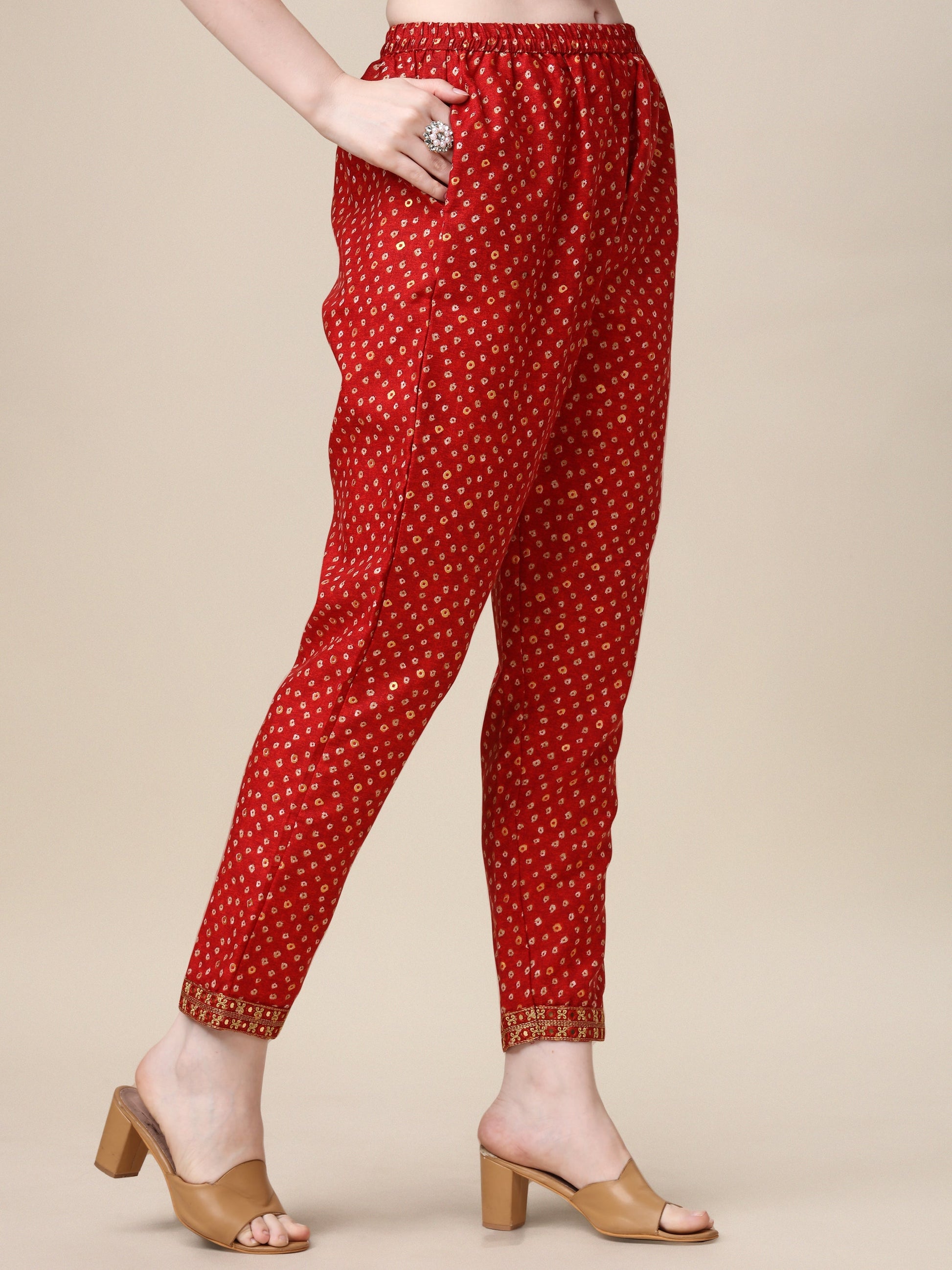 Embroidered Kurta With Pant And Dupatta Set, Multicolor - Hiral Fashion