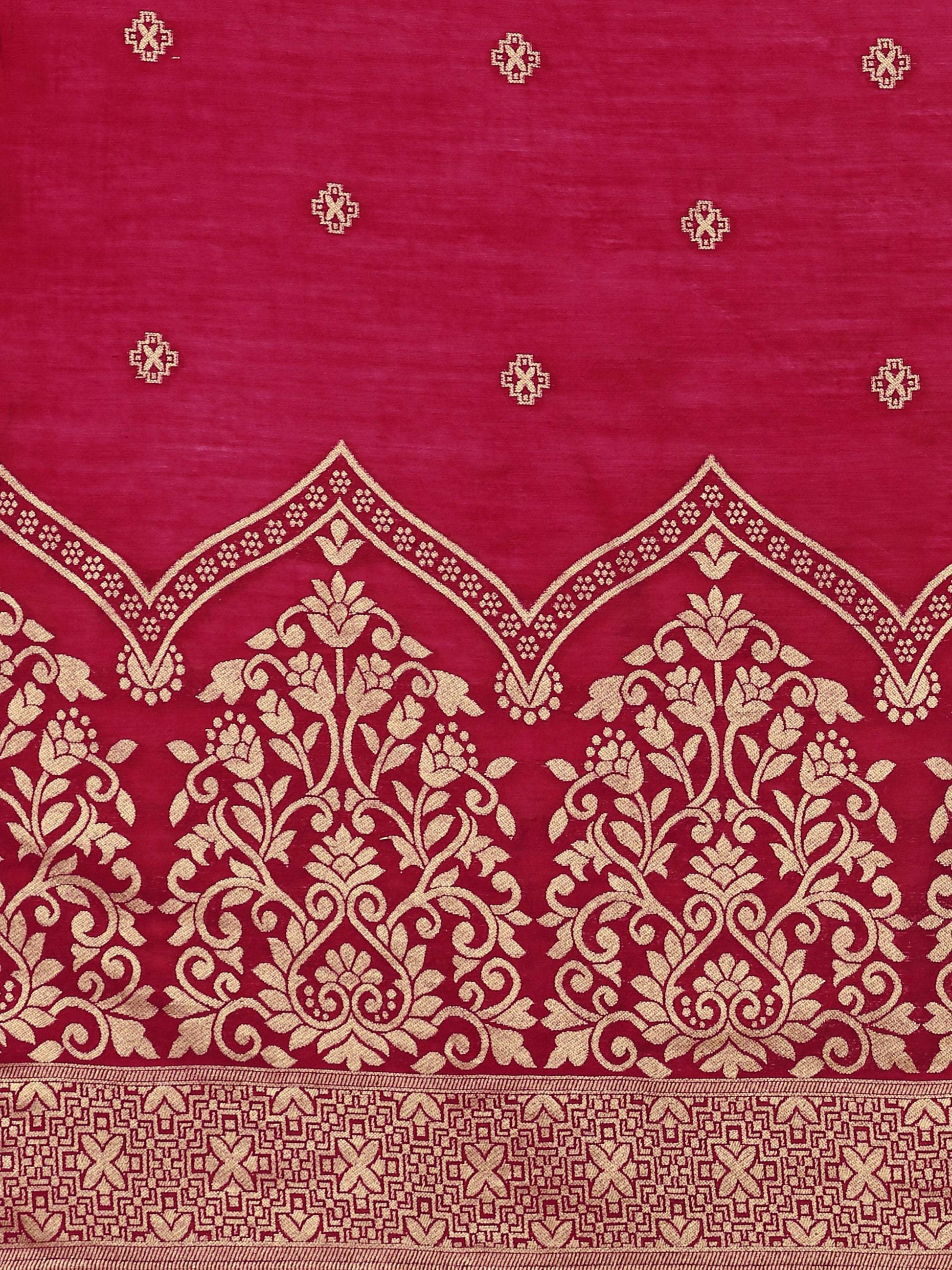 Hand Embroidered Kurta With Pant & Banarasi Dupatta, Multicolor - Hiral Fashion
