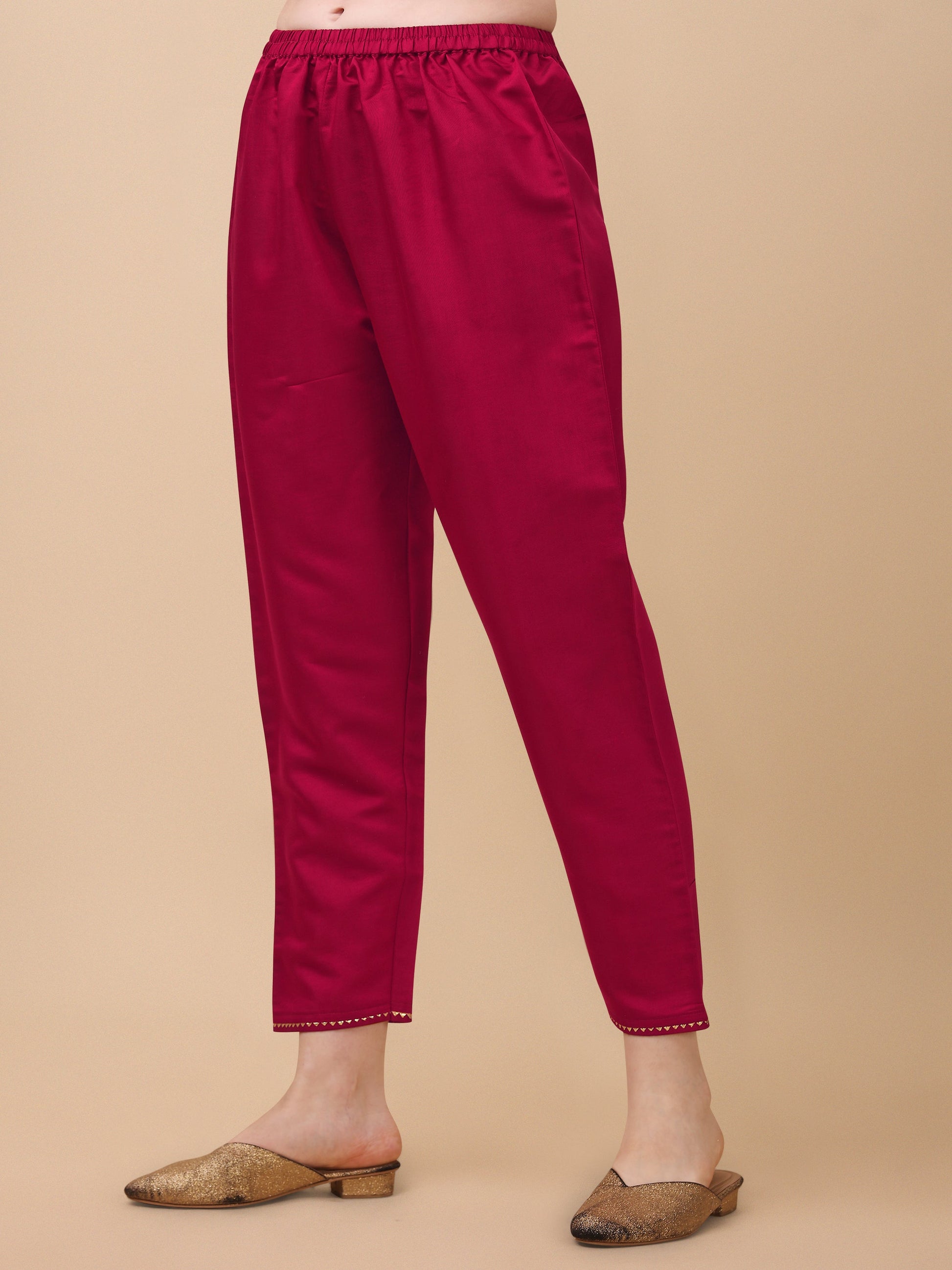 Hand Embroidered Kurta With Pant & Banarasi Dupatta, Multicolor - Hiral Fashion