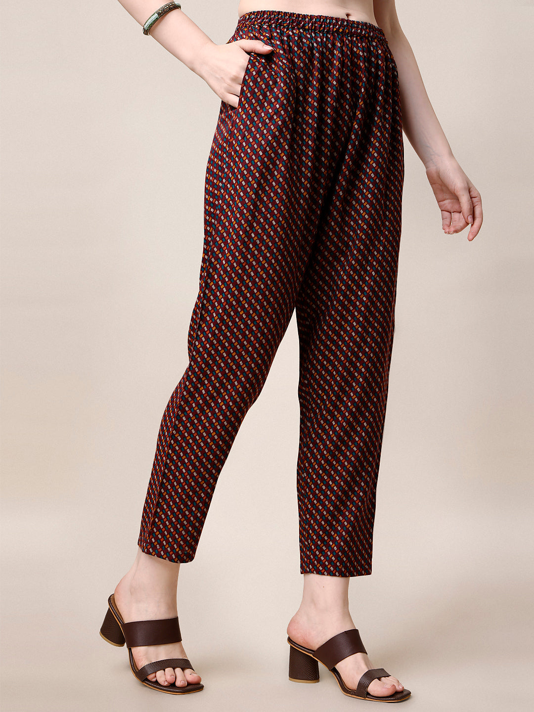 Printed Kurta With Pant & Dupatta Set, Multicolor - Hiral Fashion