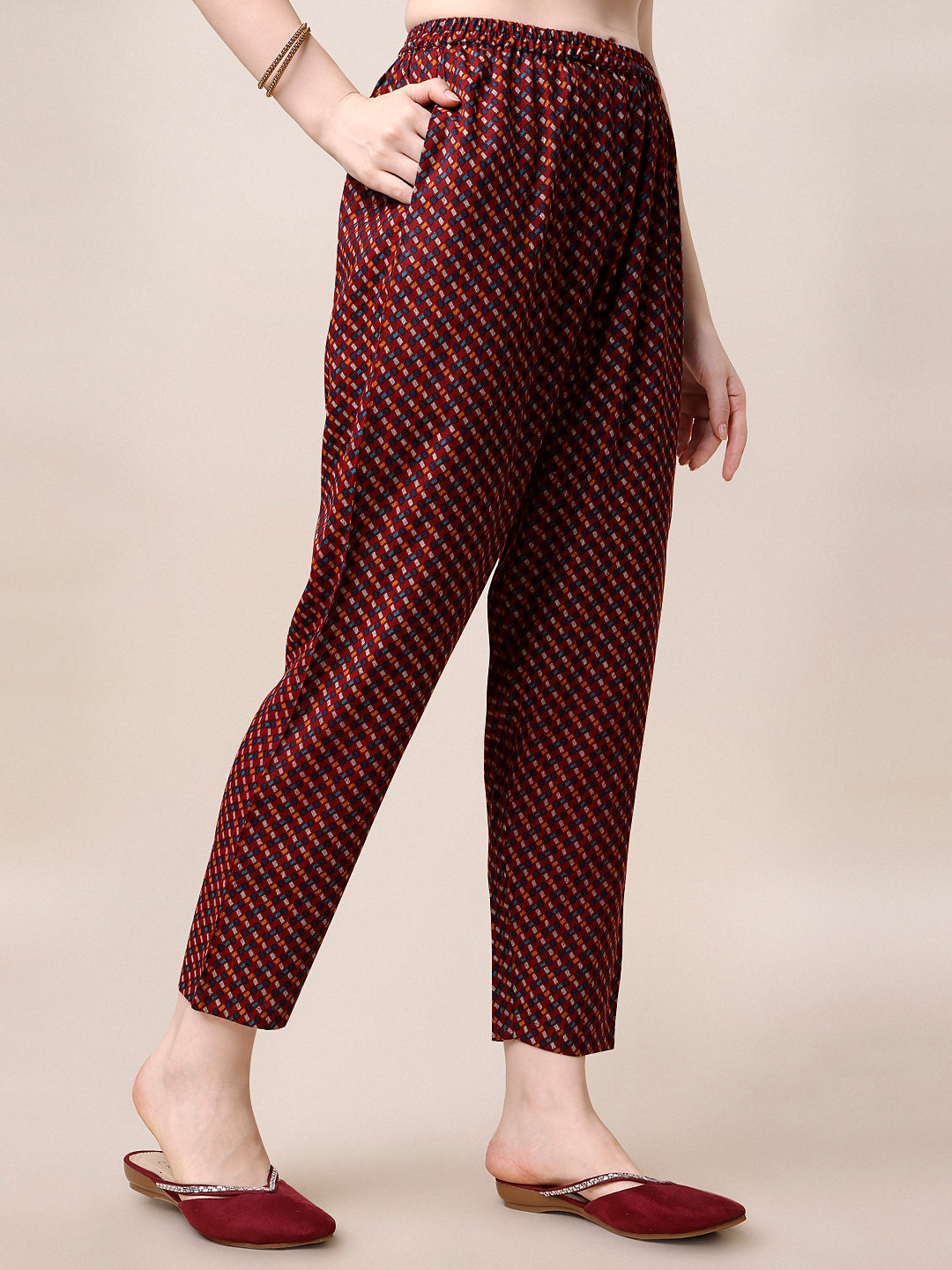 Printed Kurta With Pant & Dupatta Set, Multicolor - Hiral Fashion
