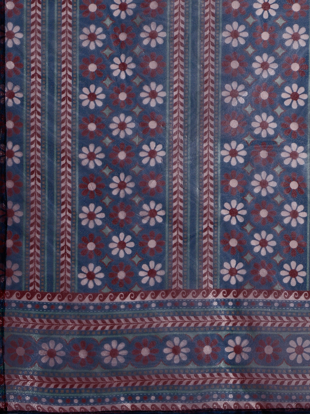 Embroidered Kurta With Pant And Printed Dupatta Set, Multicolor - Hiral Fashion