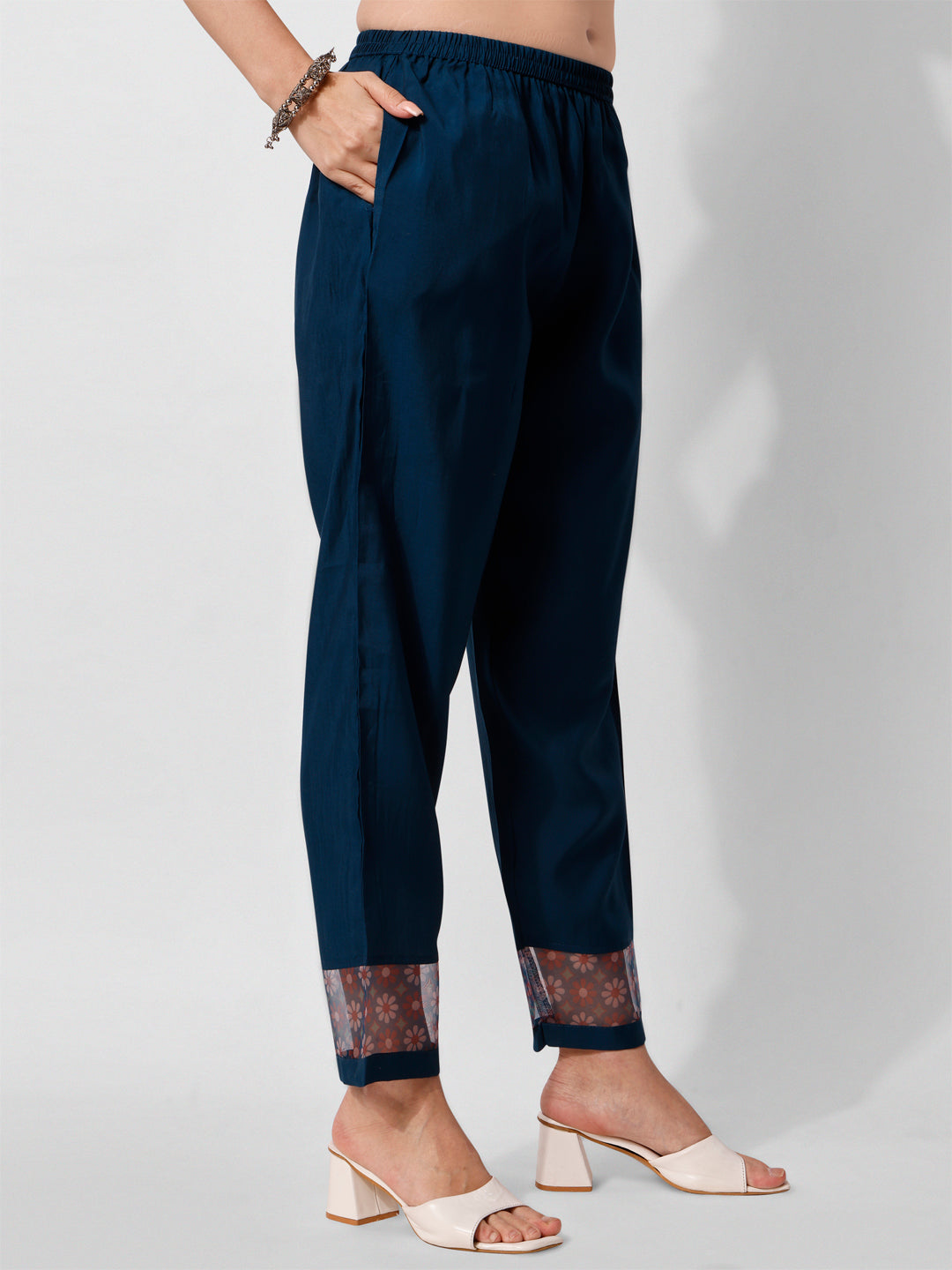 Embroidered Kurta With Pant And Printed Dupatta Set, Multicolor - Hiral Fashion