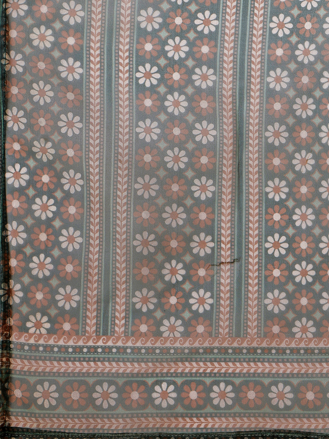 Embroidered Kurta With Pant And Printed Dupatta Set, Multicolor - Hiral Fashion