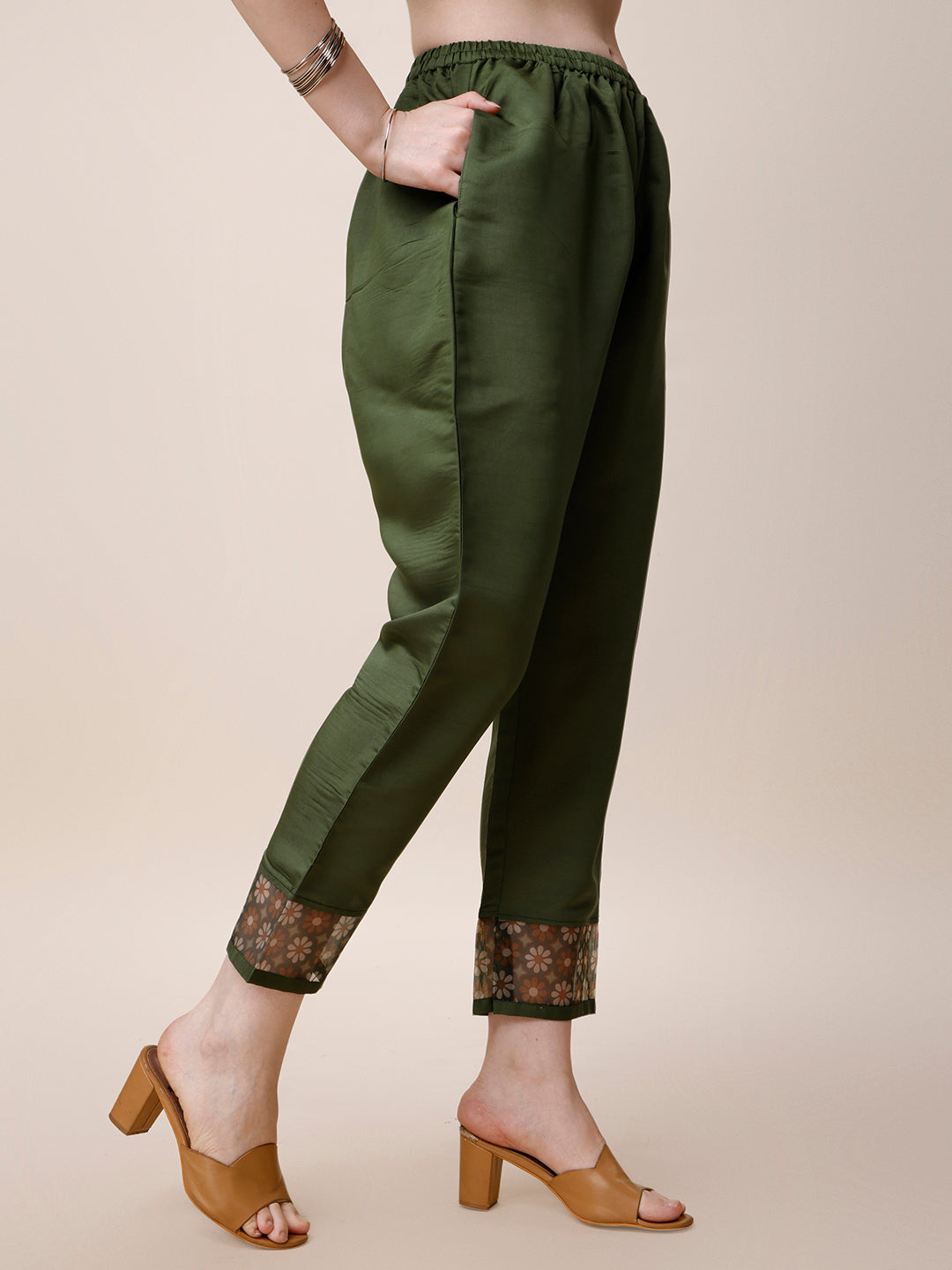 Embroidered Kurta With Pant And Printed Dupatta Set, Multicolor - Hiral Fashion