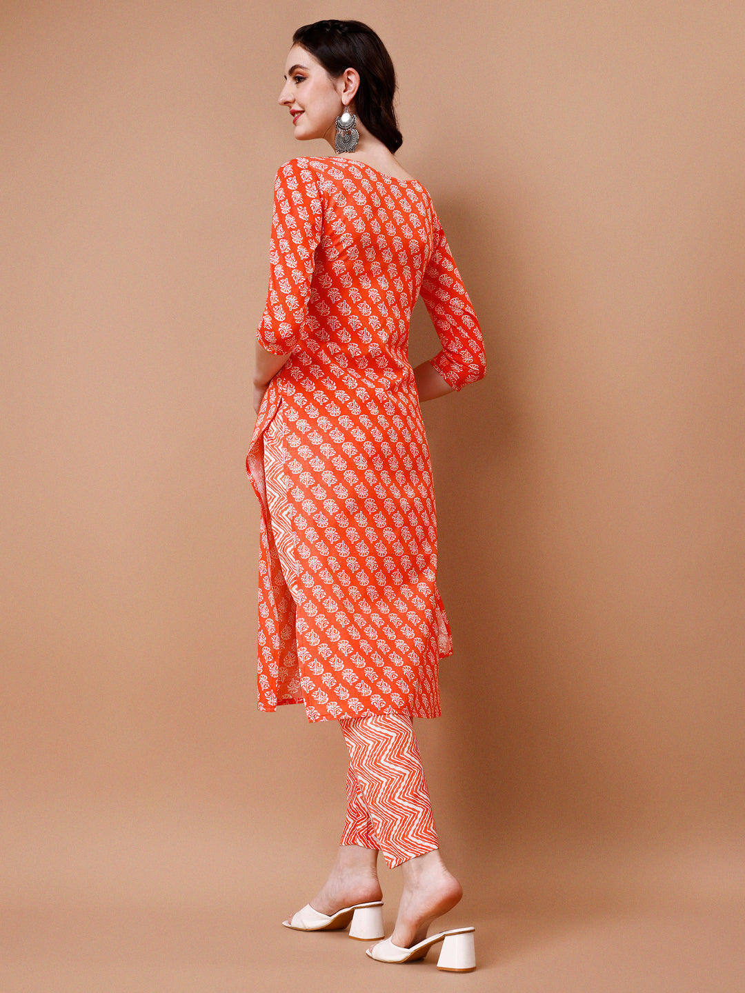 Embroidered & Floral Printed Kurta With Pant & Dupatta, Multicolor - Hiral Fashion