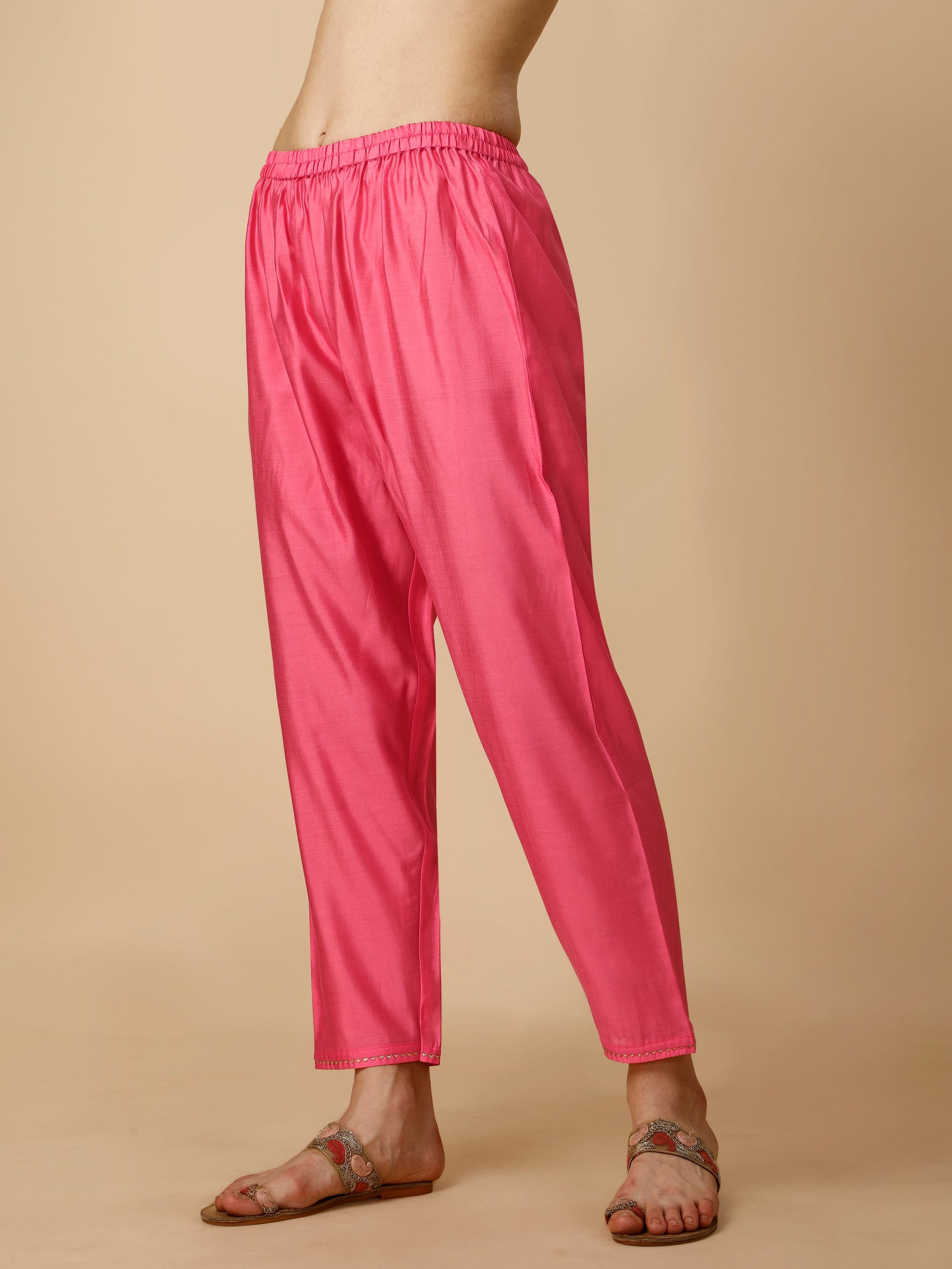 Embroidered Kurta With Pant And Dupatta Set, Multicolor - Hiral Fashion