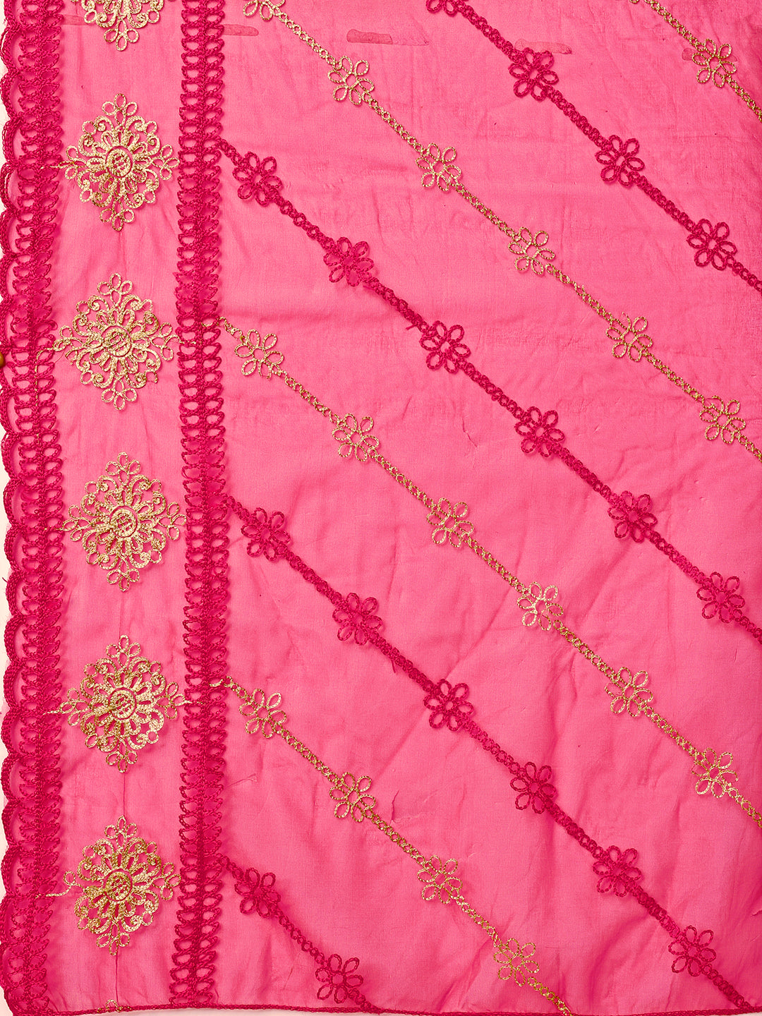 Embroidered Kurta With Pant And Dupatta Set, Multicolor - Hiral Fashion