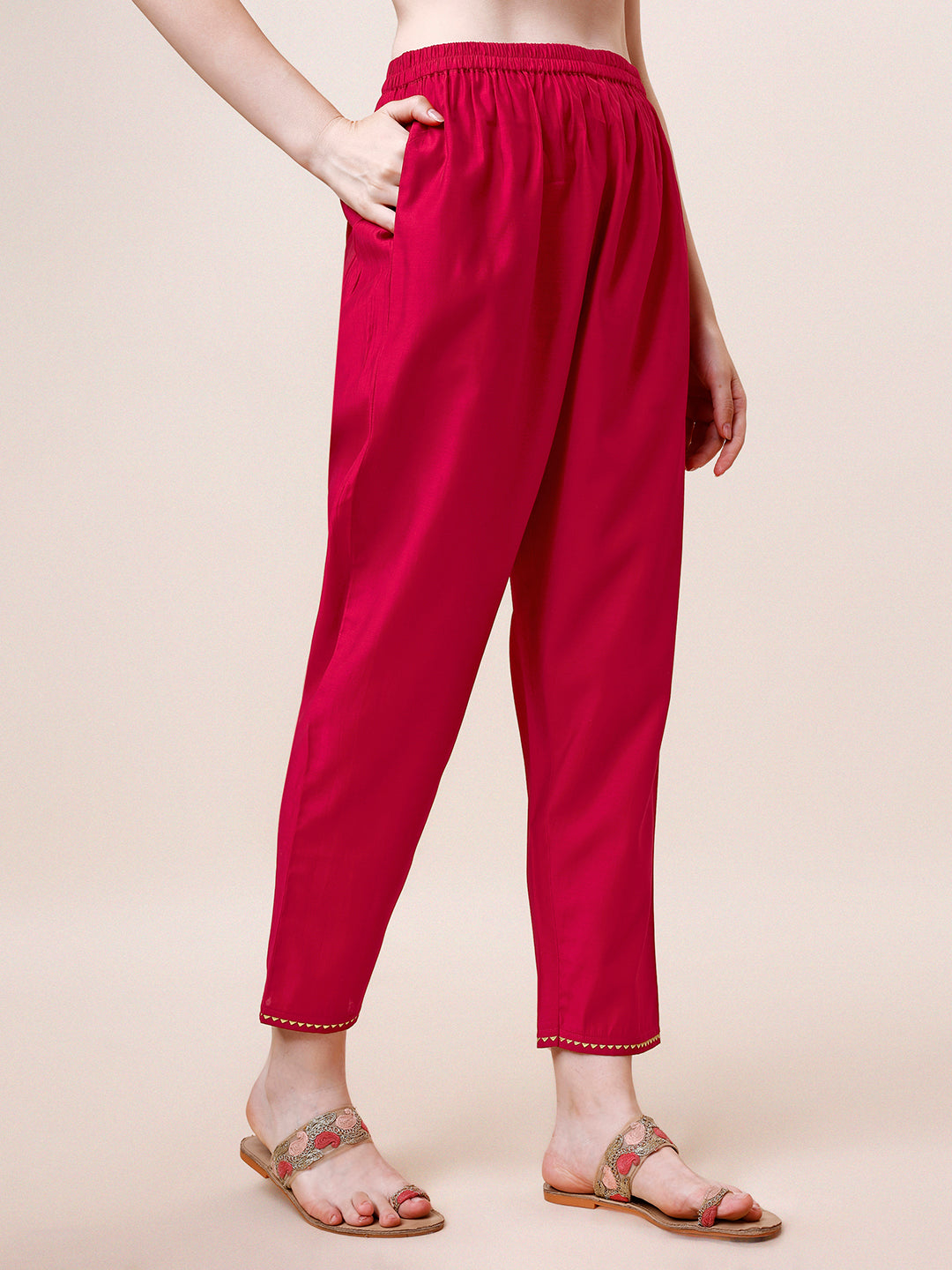 Embroidered Kurta With Pant And Dupatta Set, Multicolor - Hiral Fashion